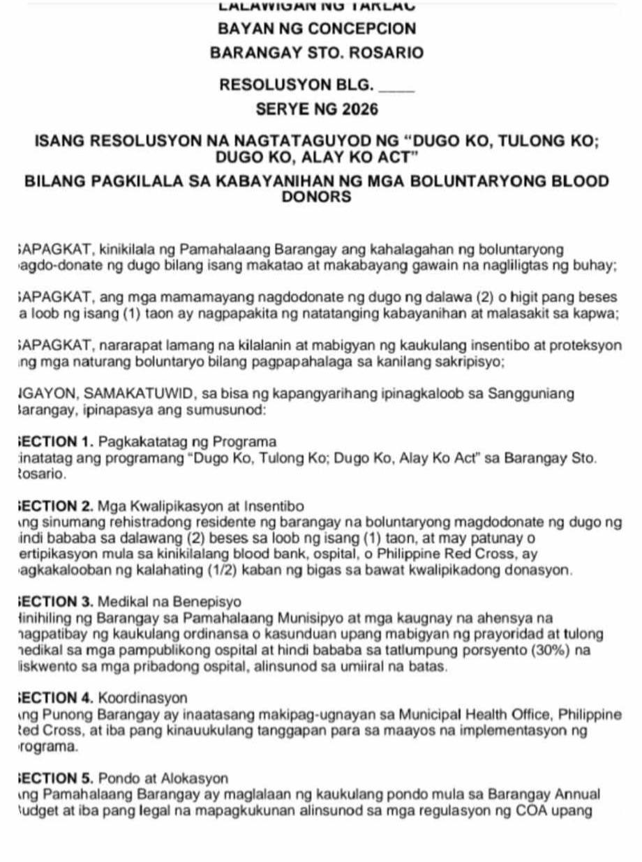 #BrgyOfficials Sample Resolution ng... - Asenso Ka Barangay | Facebook