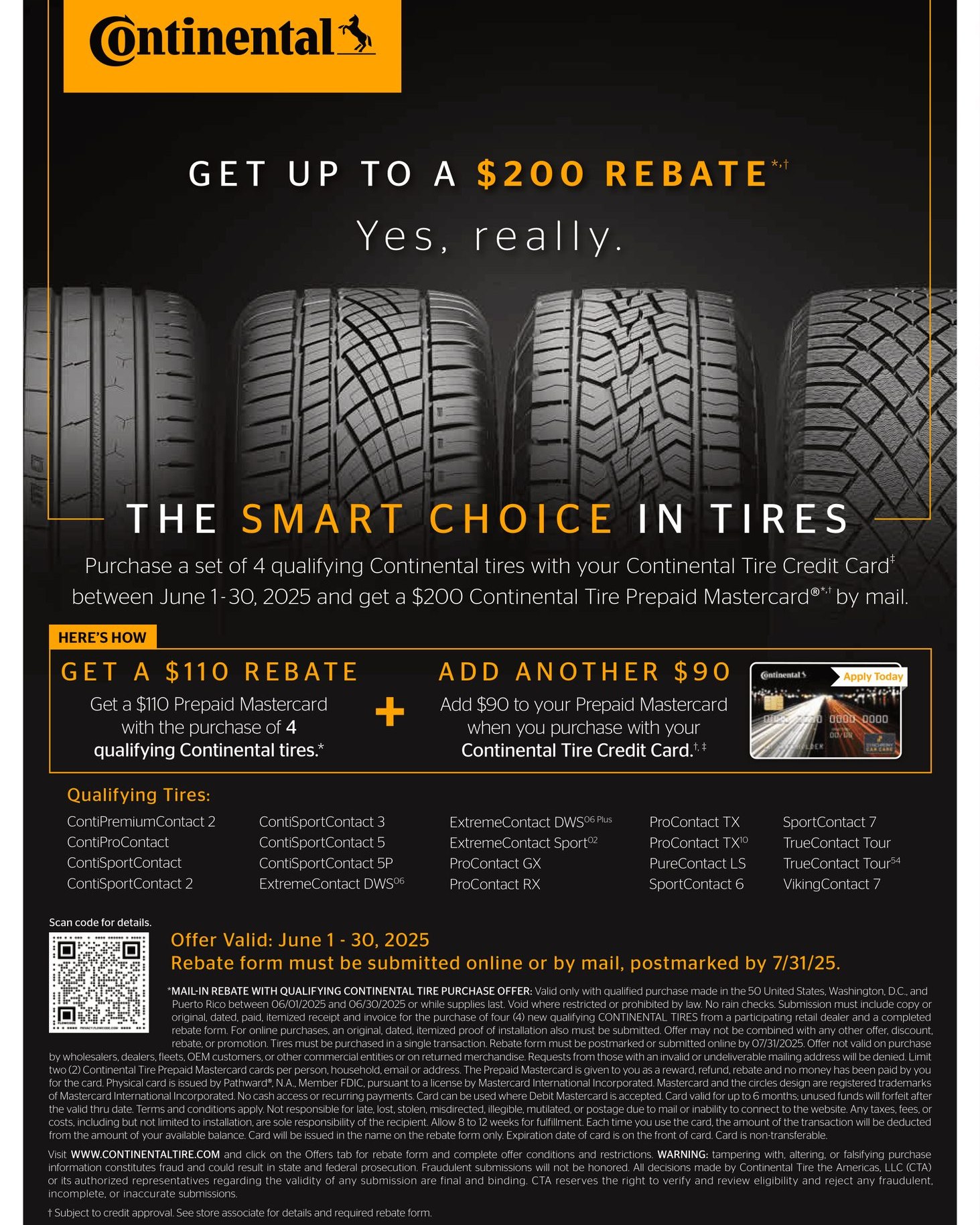 Take - ⚫ June Tire Rebates Available at Take Off Tire 🔴 Get up to a ...