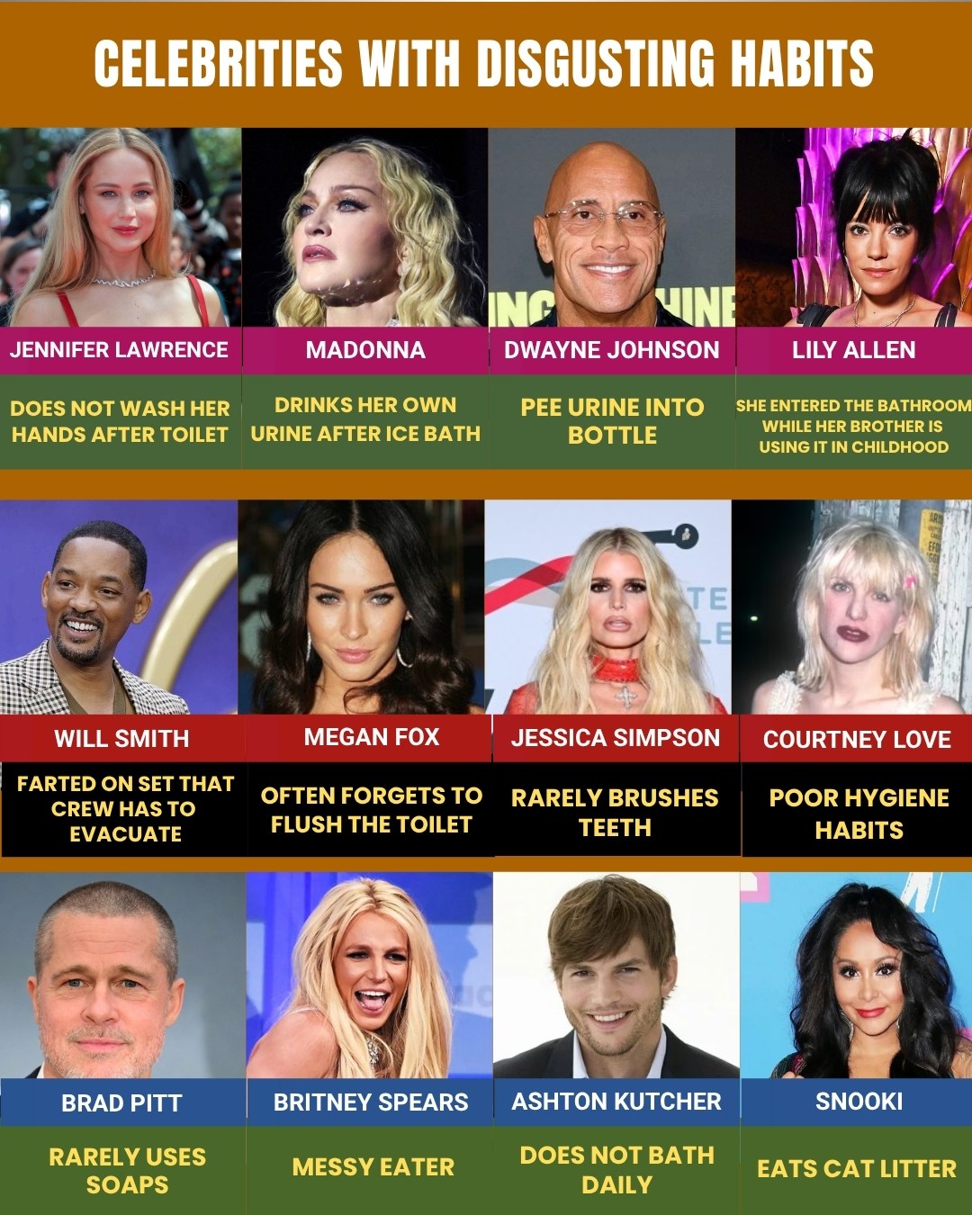 I Love - Some celebrities are known for quirky and surprising personal ...