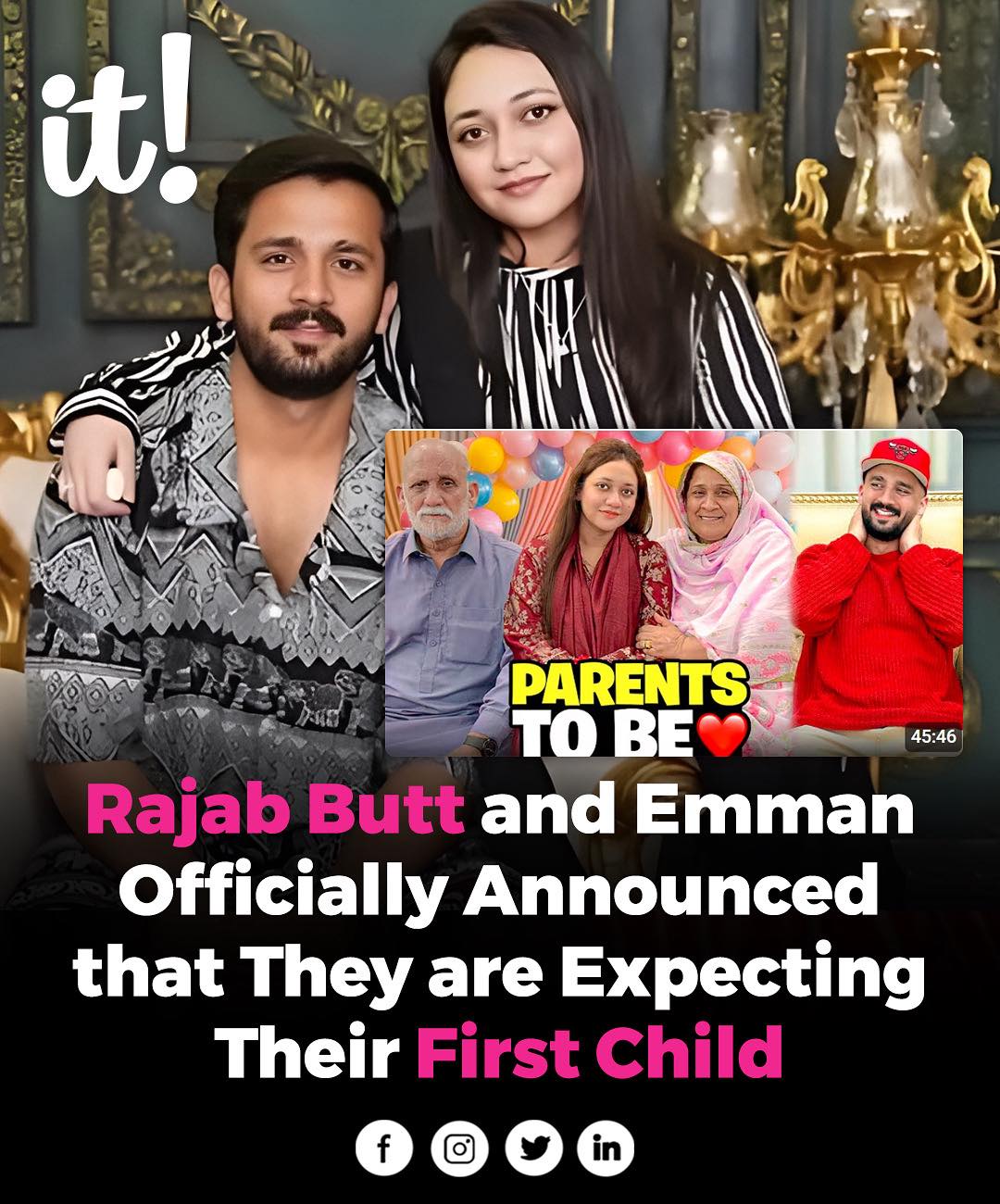 Tag it - Rajab Butt and Emaan are thrilled to announce... | Facebook