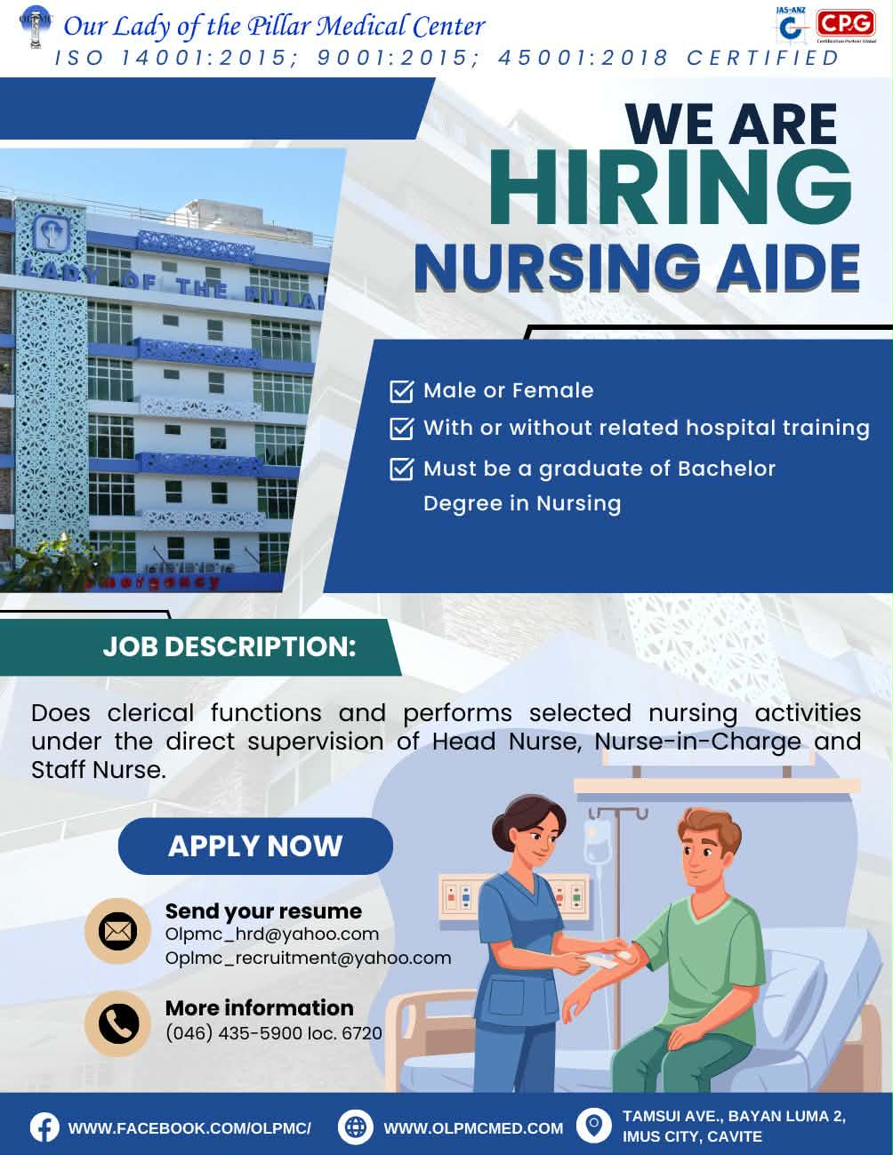 Our Lady of the... - Our Lady of the Pillar Medical Center