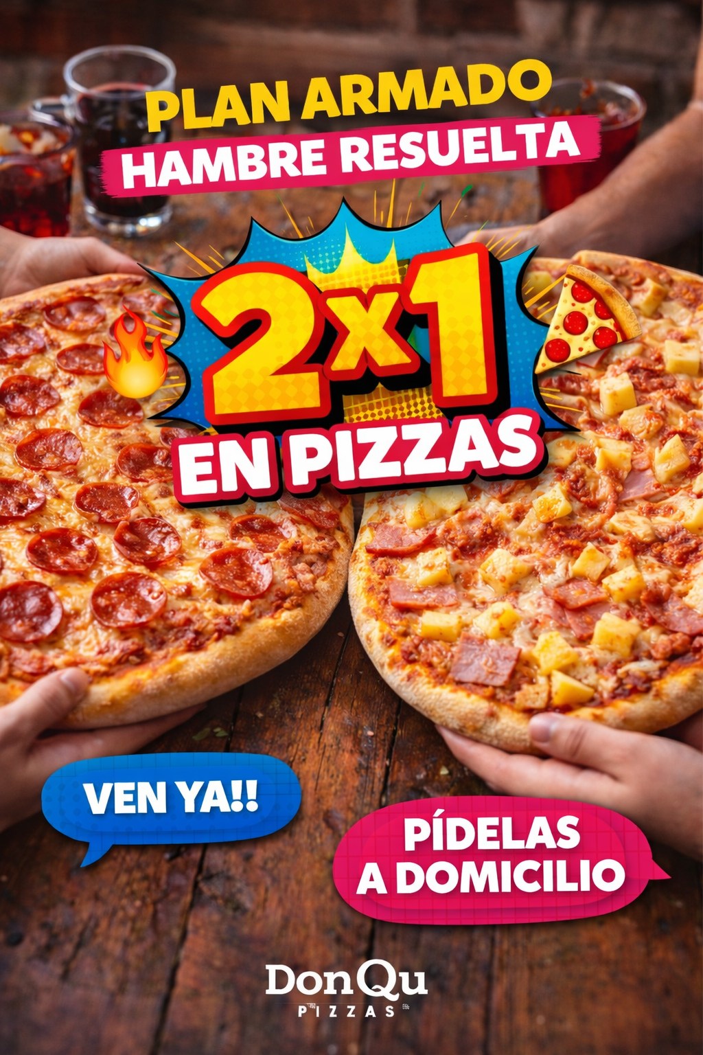 Pizzas - 🍕🔥 HOY SE COME PIZZA… Y SE COME EL DOBLE 🔥🍕 ¿Plan con amigos ...