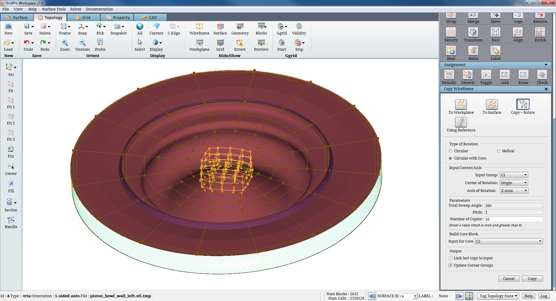 GridPro - Now automate meshing of #diesel #piston #bowls...
