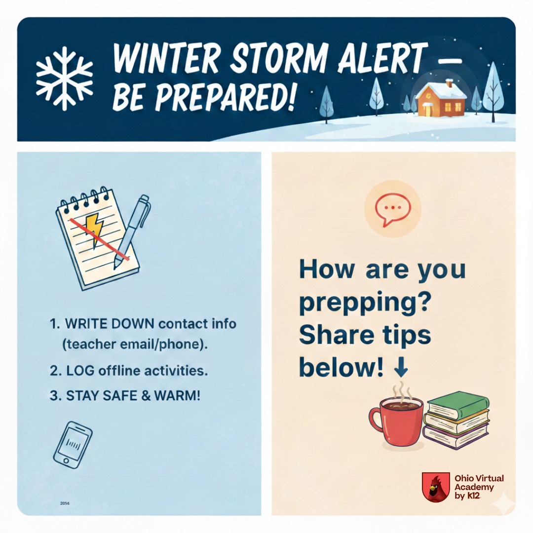 ️ Storm prep reminder ️ Stay... - Ohio Virtual Academy | Facebook