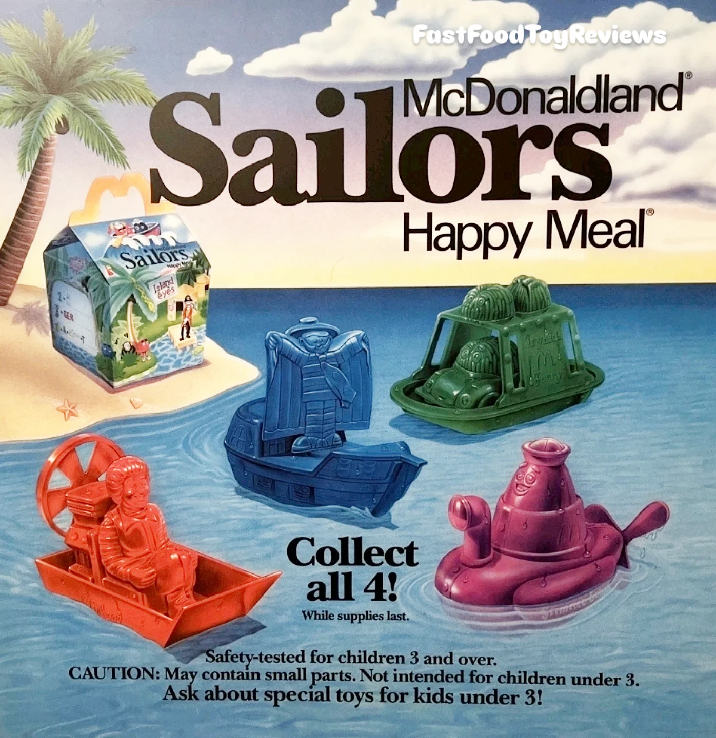 2002 McDonald's McBoat set of 4 #fastfoodtoyreviews #happymeal