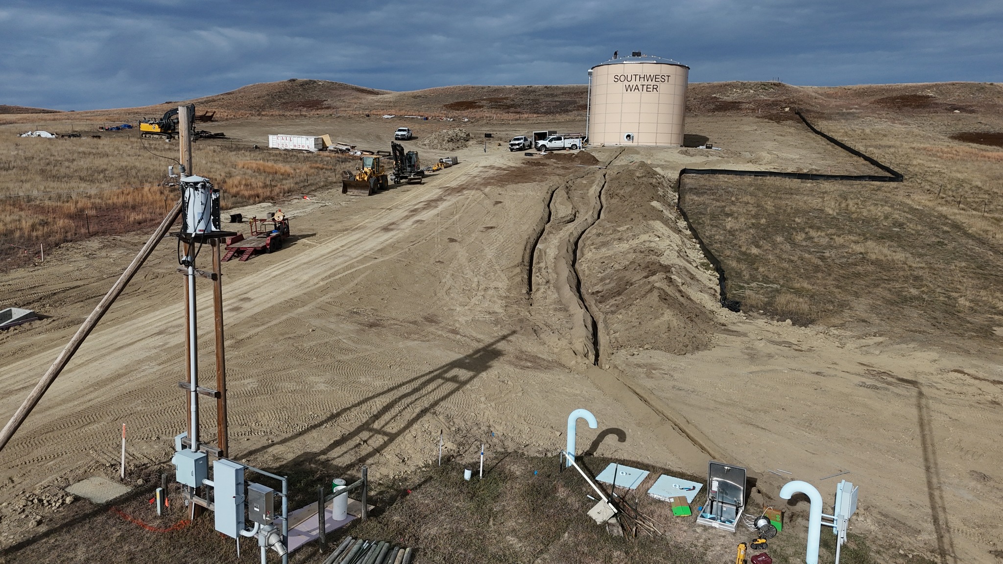 North - Construction on the Buffalo Gap Tank as part of the Southwest ...