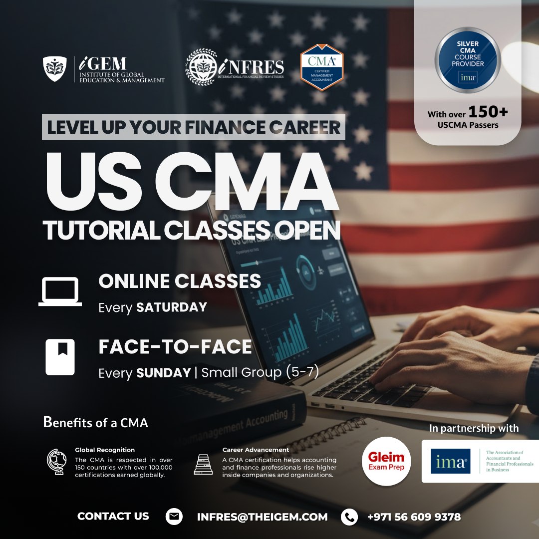 INFRES - 📢 US CMA TUTORIAL CLASSES NOW OPEN! 🚀 Become a US CMA this ...