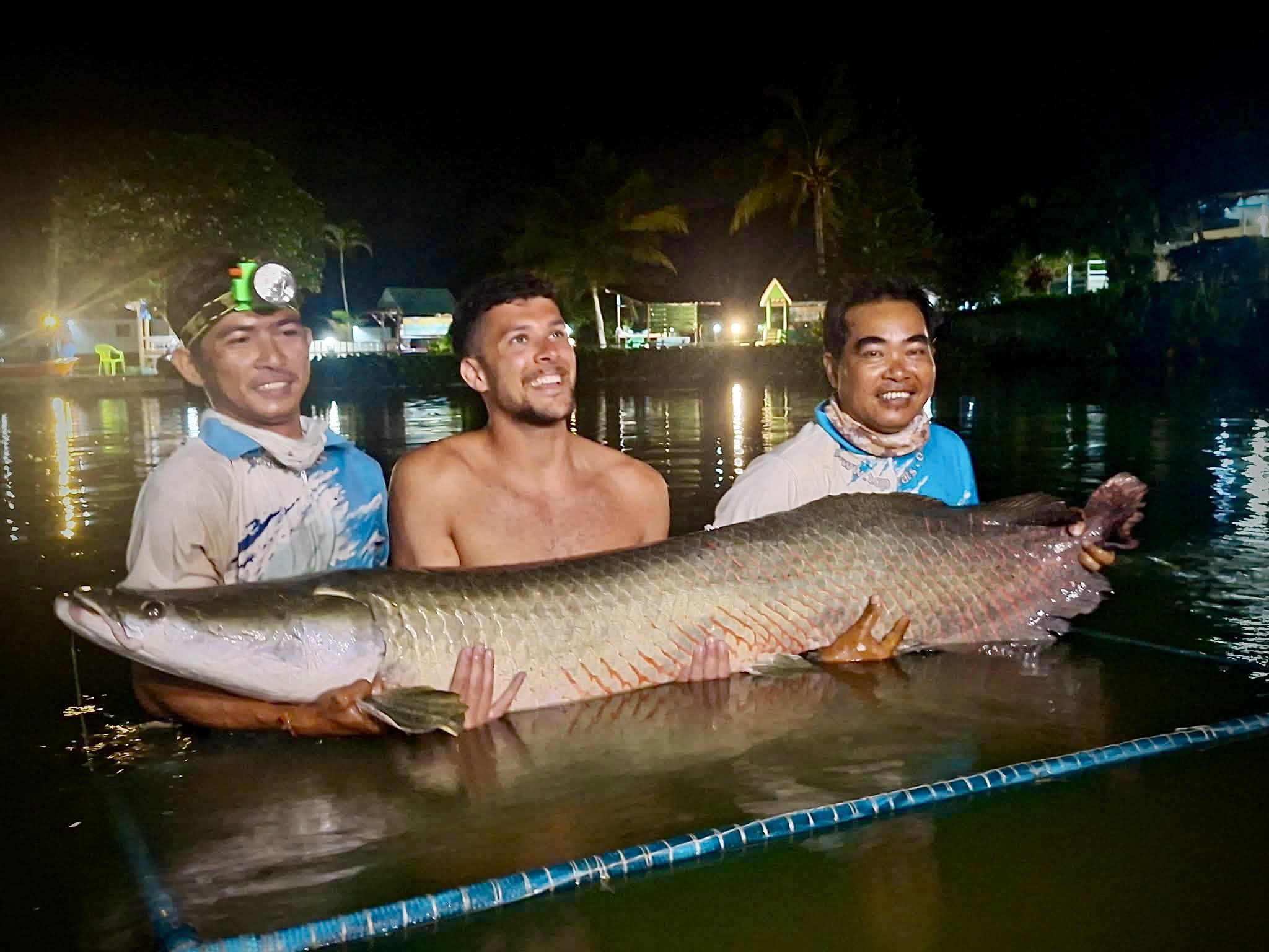 Jake Punt lands arapaima at Topcats swim No. 9 in Thailand