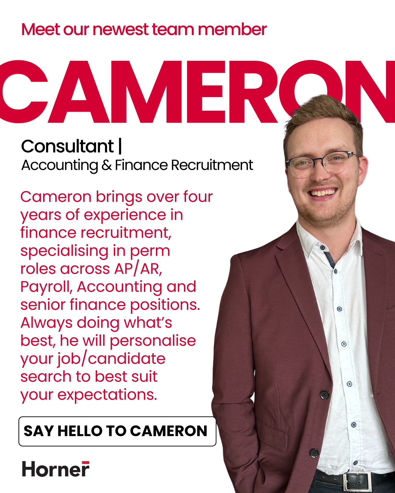 Horner - We’re really excited to have Cameron join the Horner team ...