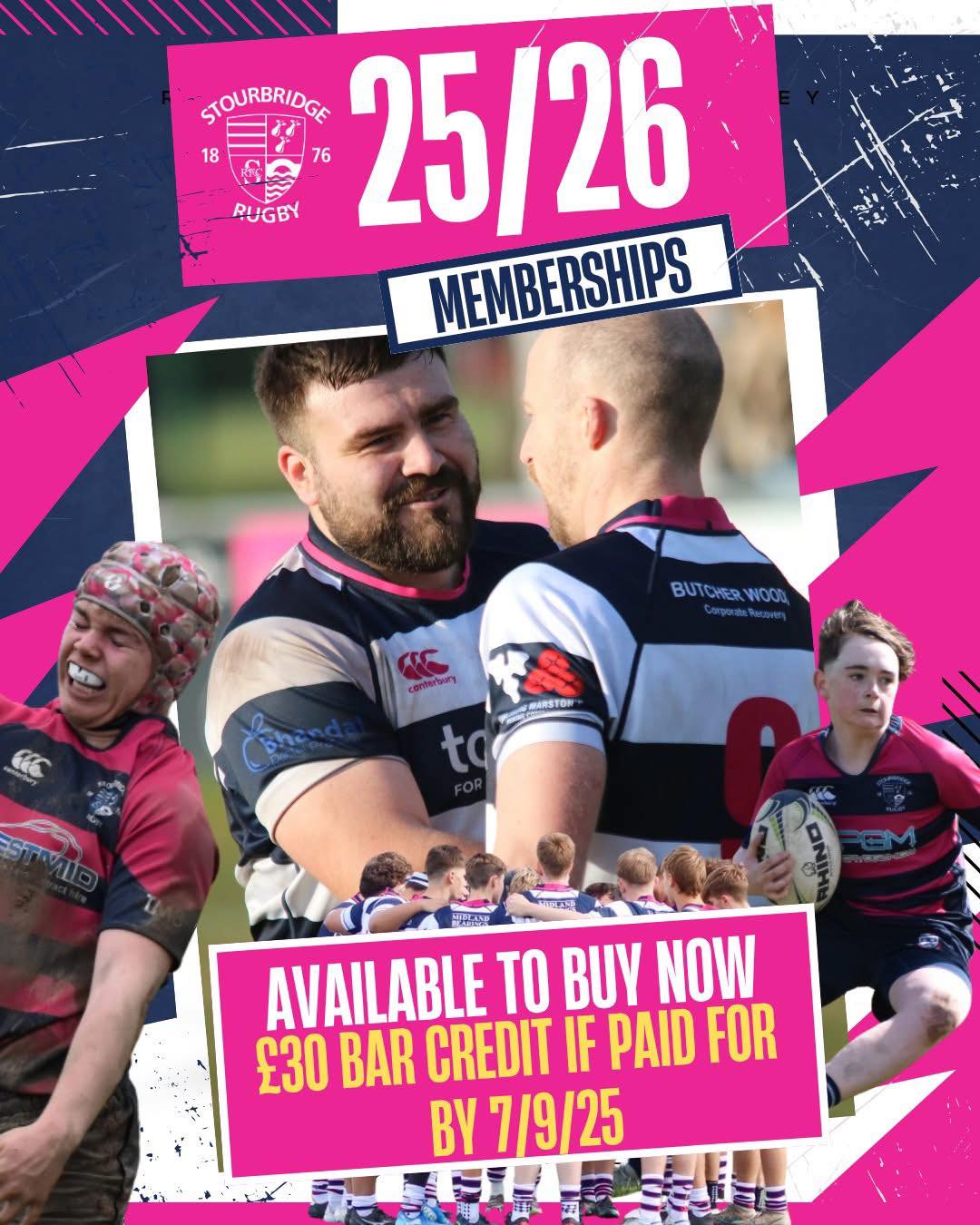 ‼️25/26 SEASON MEMBERSHIPS‼️ We are... - Stourbridge Rugby | Facebook