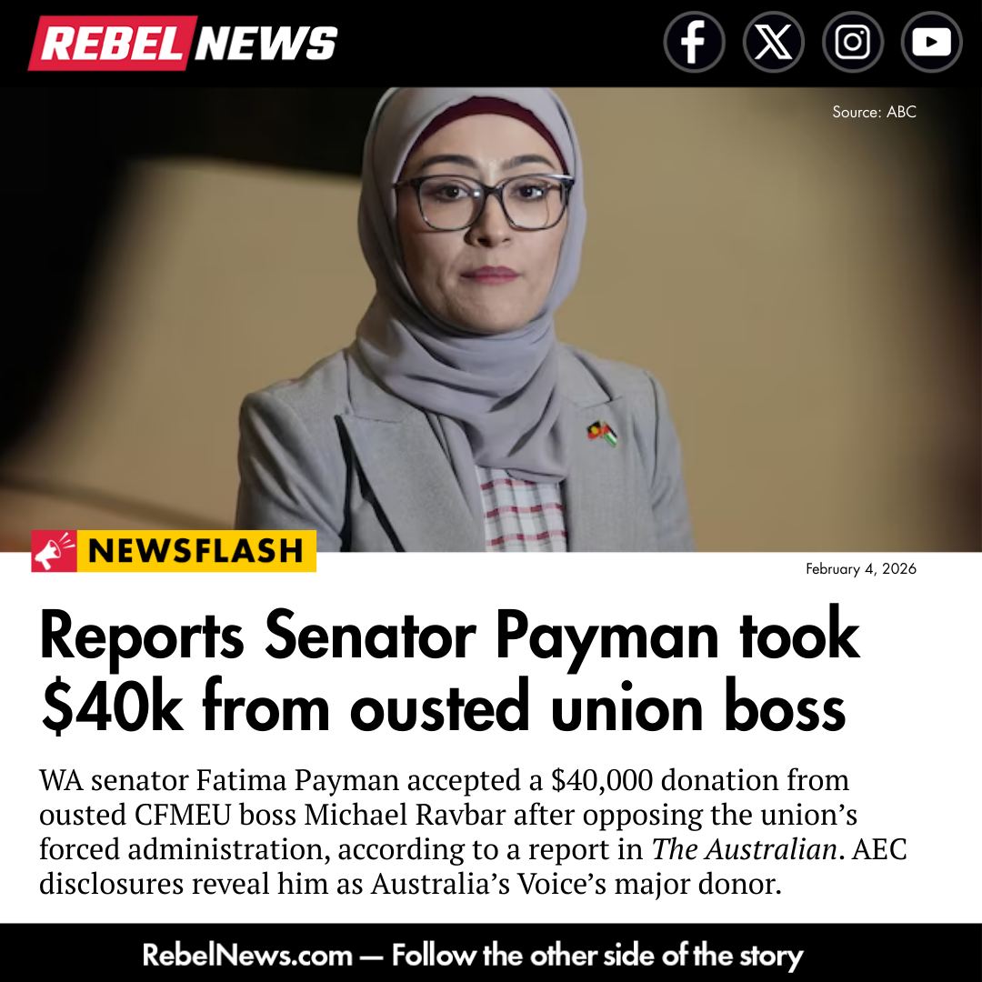 🚨 Senator Payman has been a vocal... - Rebel News Australia | Facebook