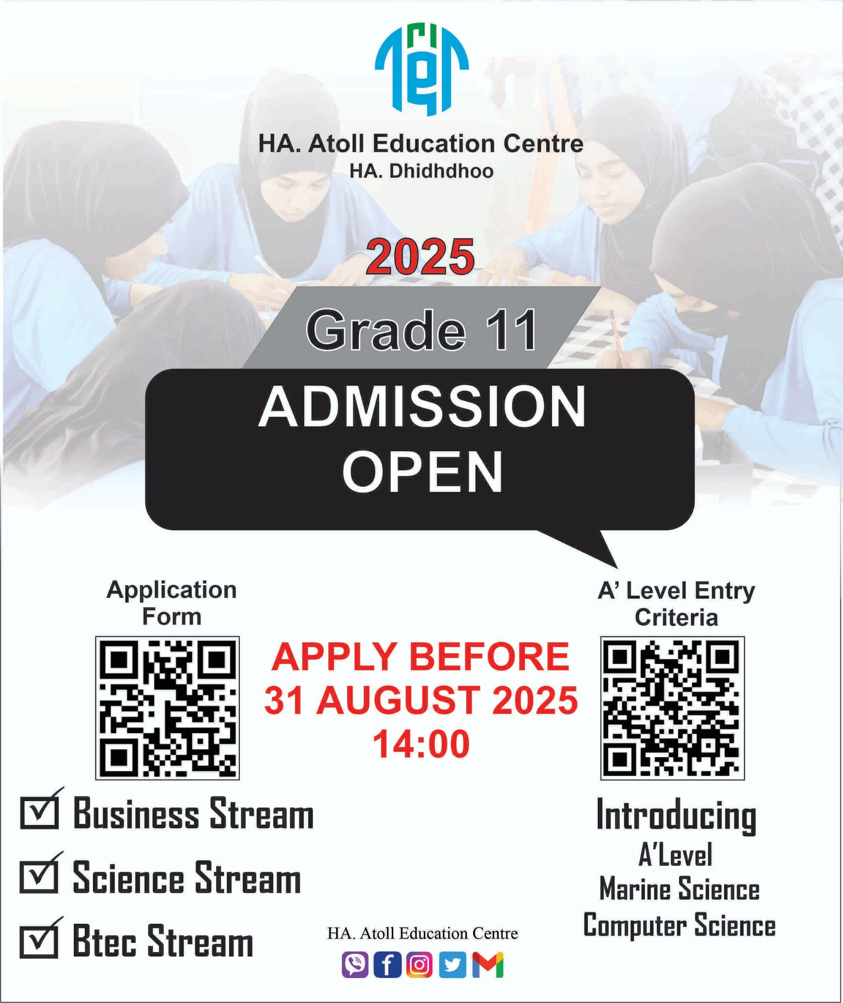 Haa - Opening for A'Level Application 2025 Application form Link https ...