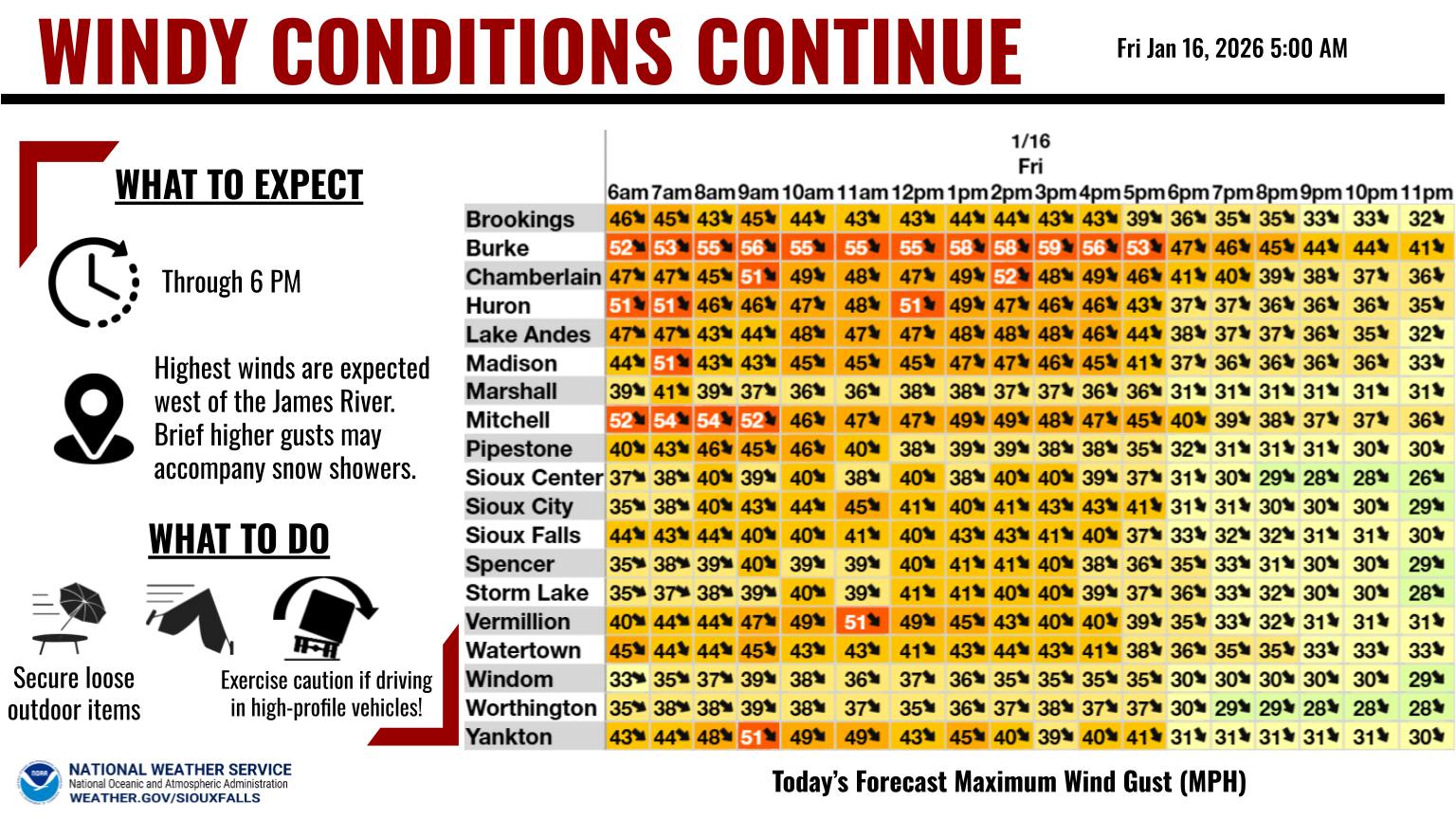 US - A High Wind Warning and Winter Weather Advisory are in effect ...