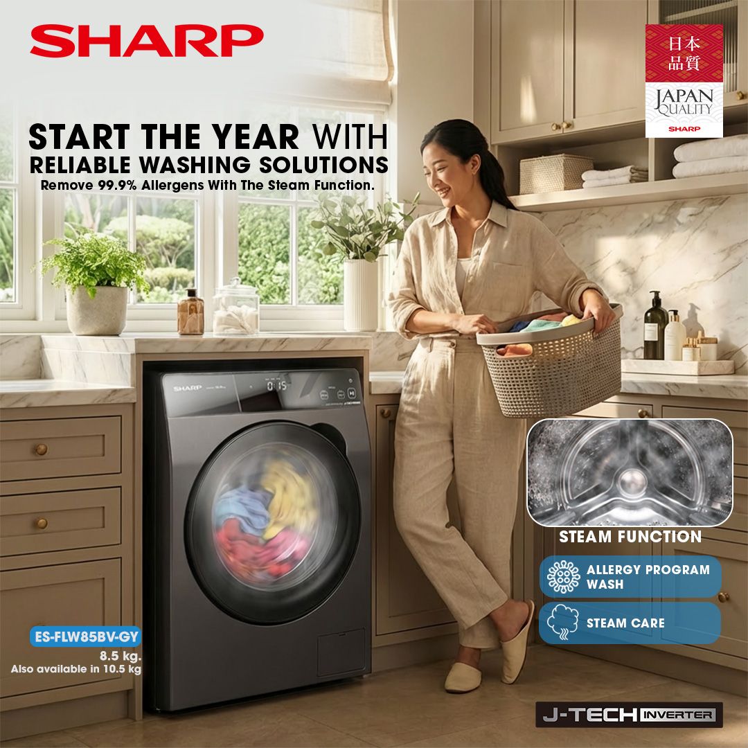Sharp - Fully Automatic Front Load Washing Machine Start the year with ...