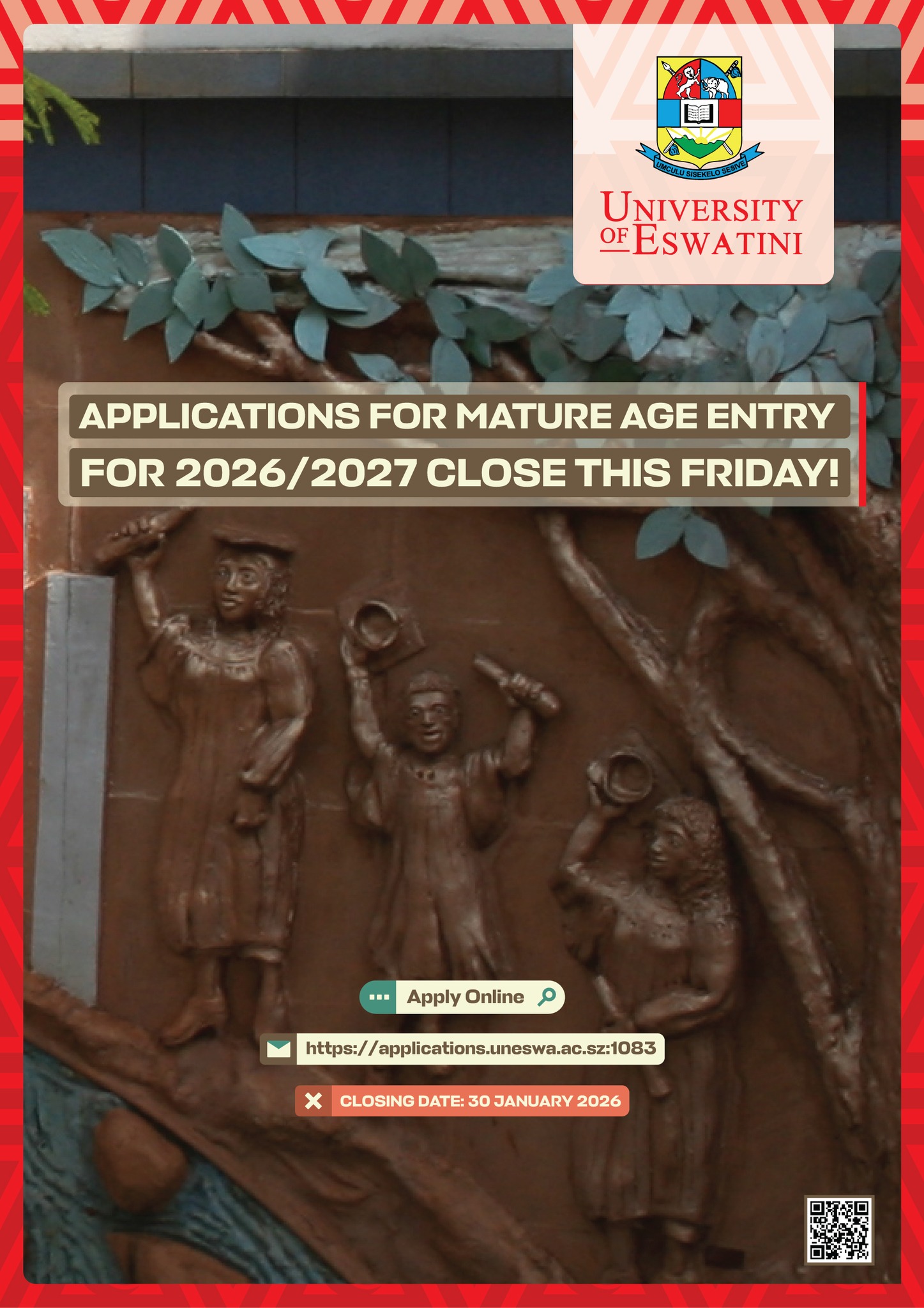Time is ticking! Applications for... - University Of Eswatini | Facebook