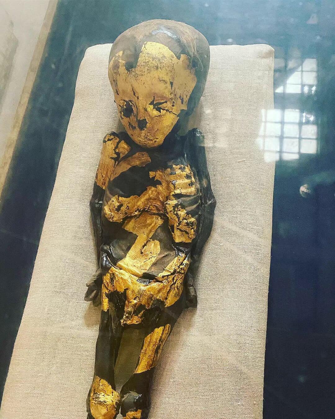 The golden child mummy (7 years old) at the Egyptian Museum of