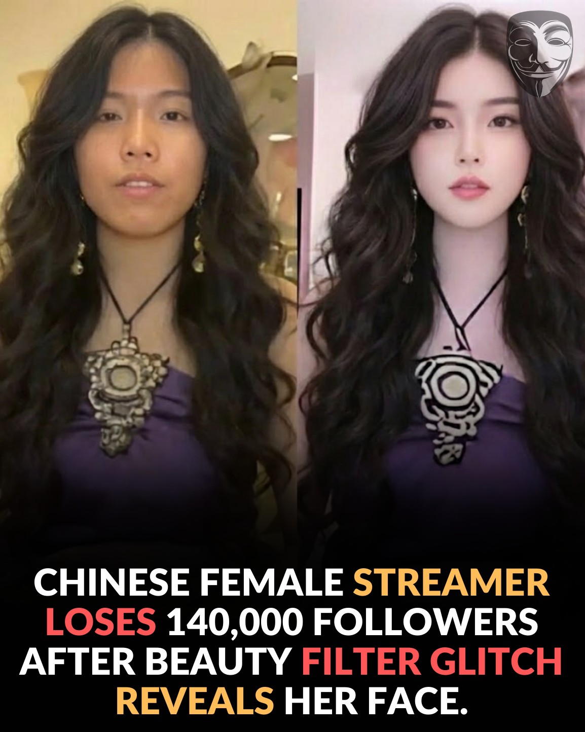 Anonymous - A Chinese streamer lost 140,000 followers... | Facebook