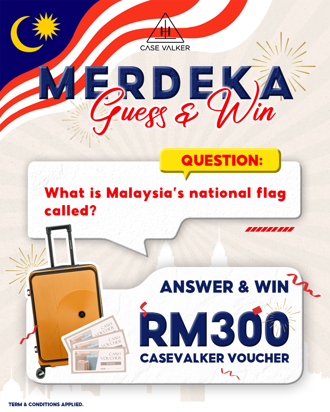 CaseValker - 🏖️ It's GIVEAWAY time! Celebrate Merdeka in style 🇲🇾 with ...