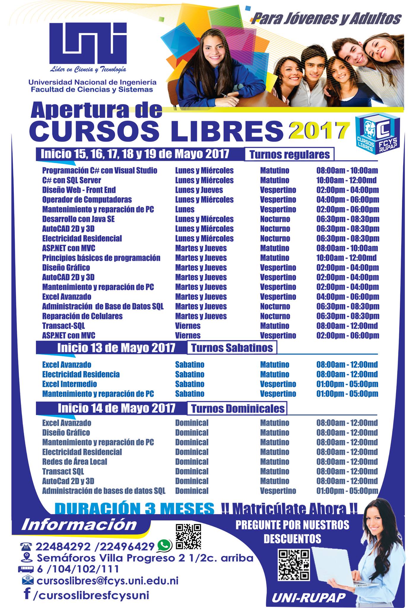 Cursos Libres Facultad de Ciencias y Sistemas UNI - ATENCIÓN: La ...