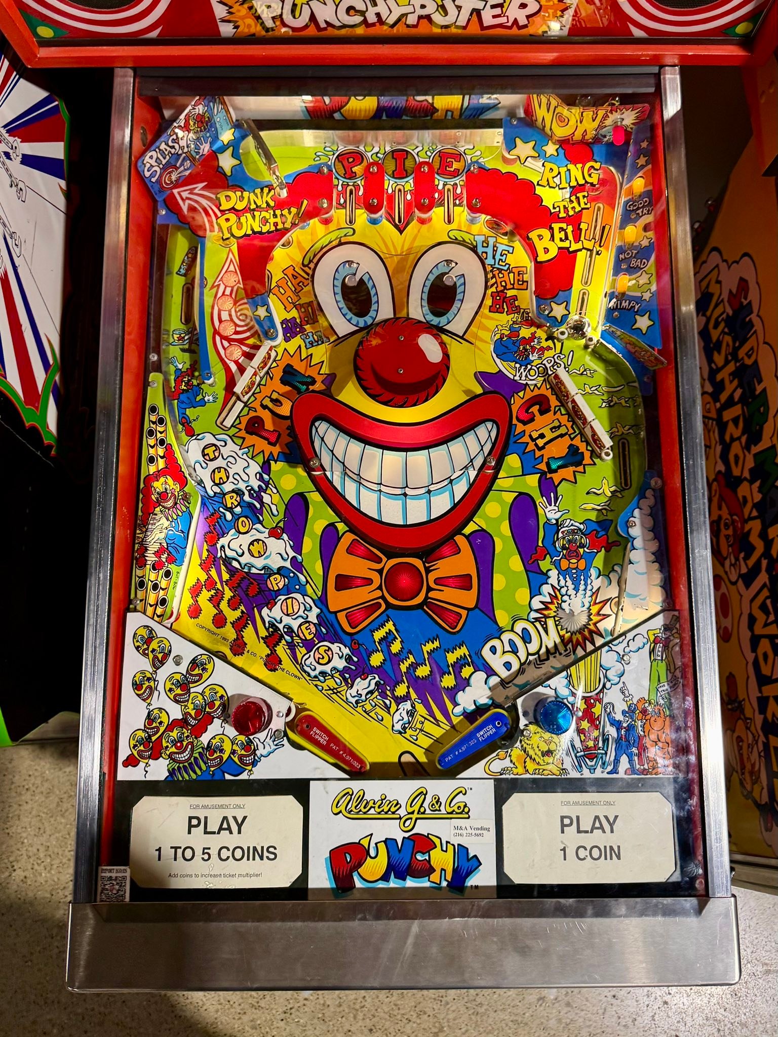 1993 Alvin G. and Company Punchy the Clown pinball machine