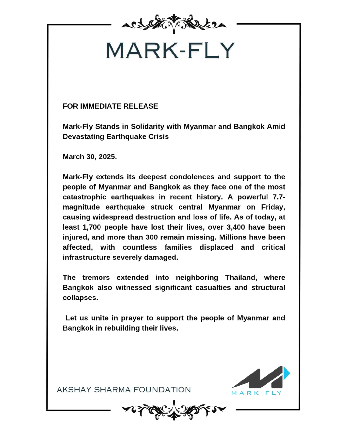 Mark-Fly - Prayers 🙏 #Myanmar #myanmarearthquake #thailandearthquake ...