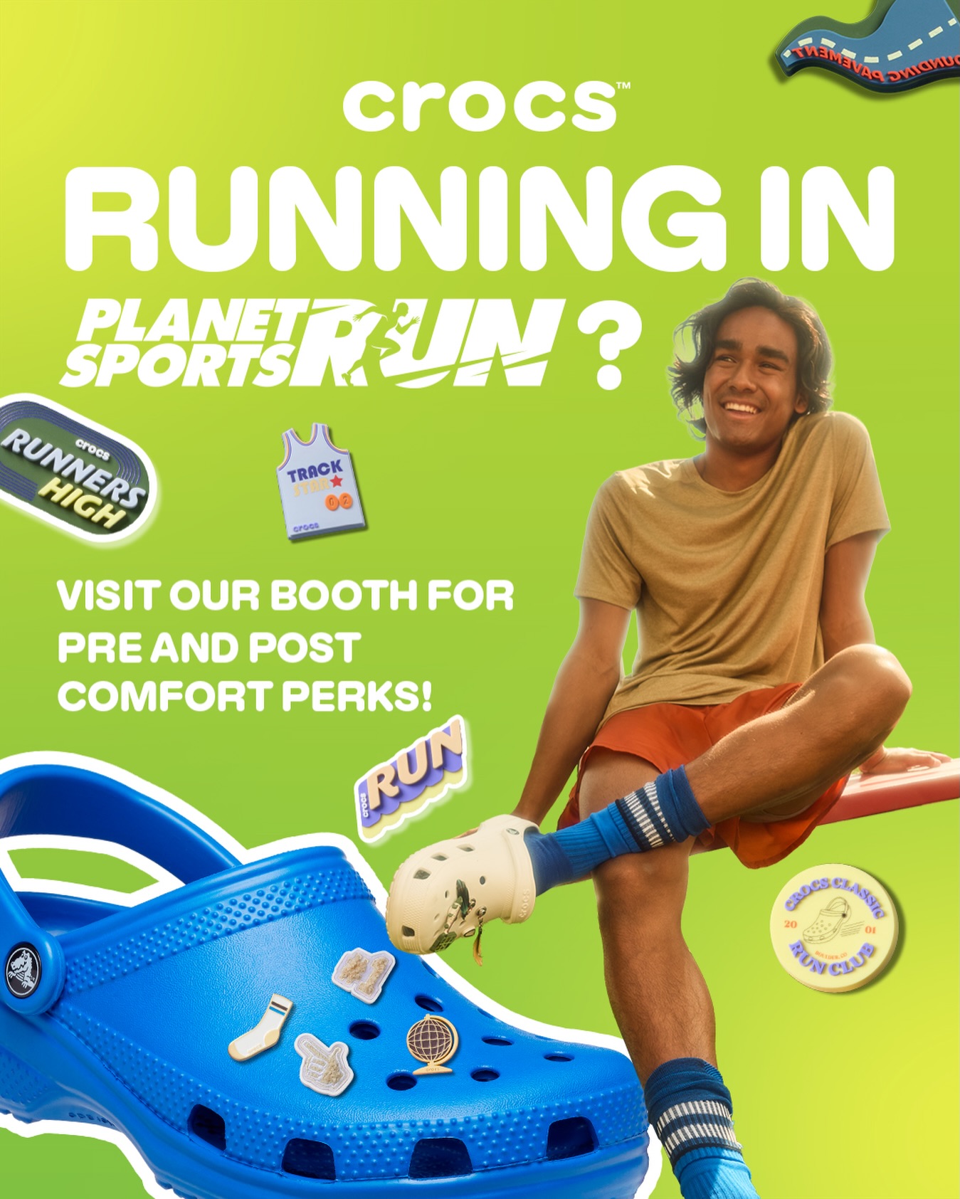 Crocs - Planet Sports Run 2026 is here! 🏃‍♂️ Come say hi, chill with us ...