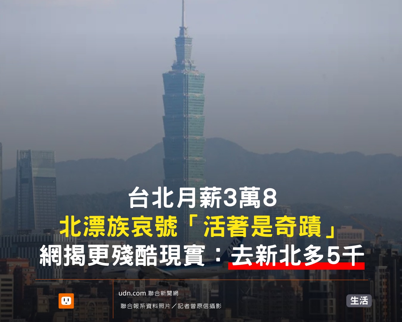udn.com 聯合新聞網 - 不北漂機會少，北上後變薪水太少😢 【台北月薪3萬8…北漂族哀號「活著是奇蹟」... | Facebook
