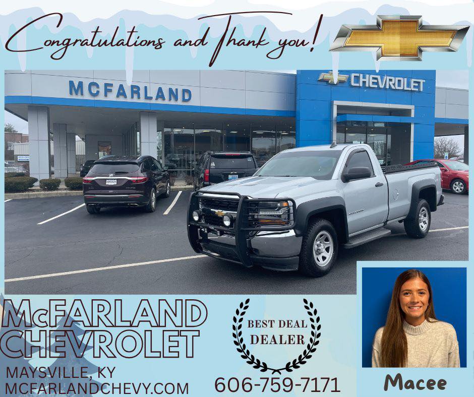 McFarland - 🎉🚗 Macee Hargett and Mcfarland Chevrolet would like to ...