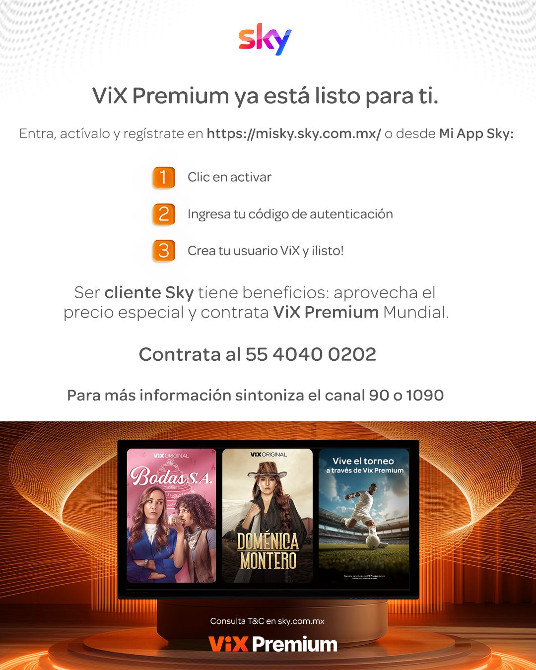 Sky - Todo lo que quieres ver ya está aquí. 📺🔥 Activa ViX Premium hoy ...