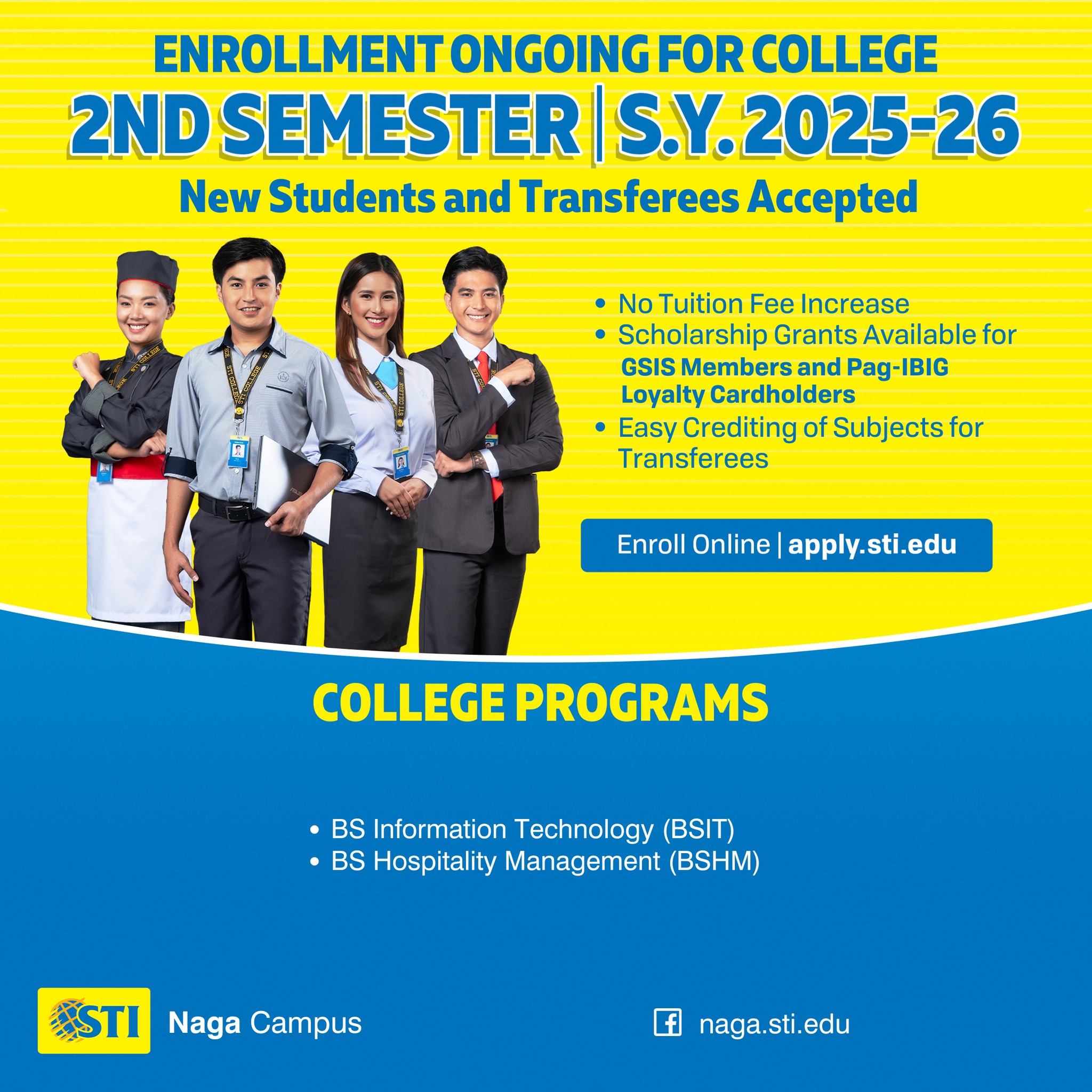STI - 🎓 𝗖𝗼𝗹𝗹𝗲𝗴𝗲 𝗘𝗻𝗿𝗼𝗹𝗹𝗺𝗲𝗻𝘁 𝗳𝗼𝗿 𝟮𝗻𝗱 𝗦𝗲𝗺𝗲𝘀𝘁𝗲𝗿 𝗦𝗬 𝟮𝟬𝟮𝟱–𝟮𝟬𝟮𝟲 𝗶𝘀 𝐍𝐎𝐖 𝐎𝐍𝐆𝐎𝐈𝐍𝐆 ...