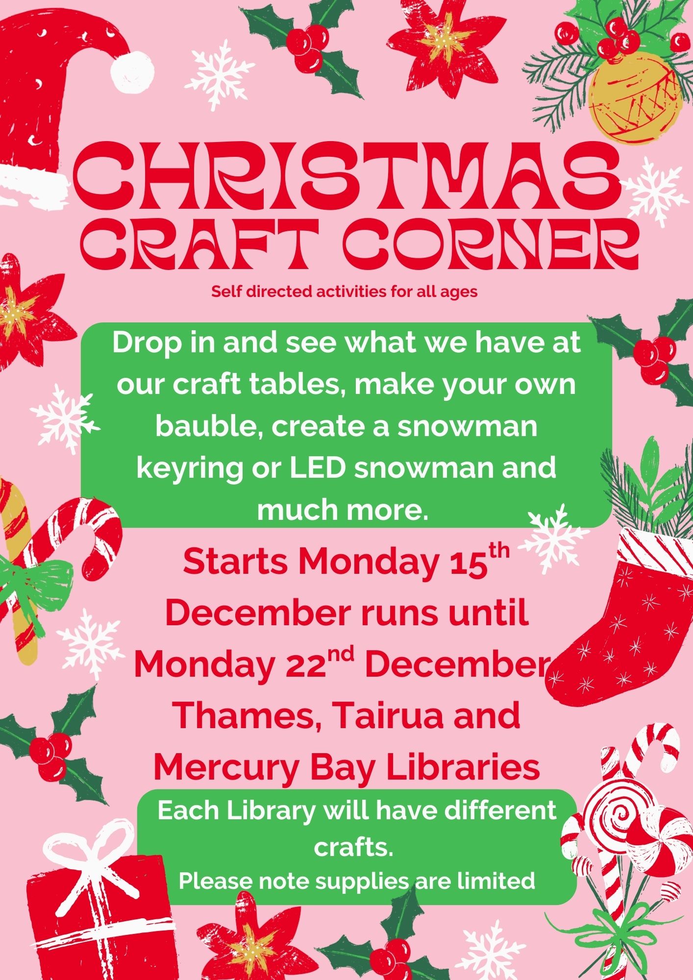Thames - 🎄 Christmas Craft Corner at Your Local Library! 🎄 From Monday ...