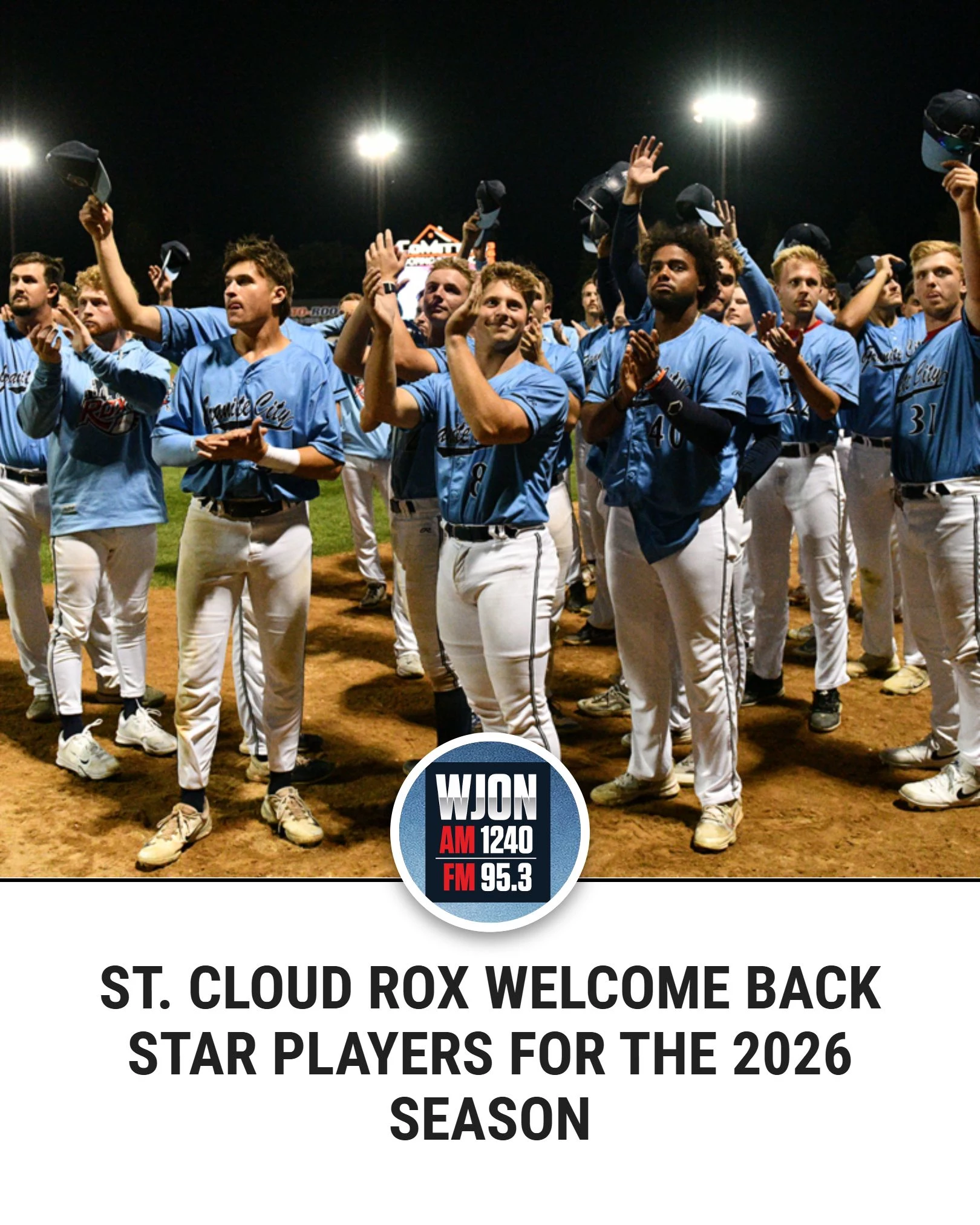 WJON - St. Cloud Rox Welcome Back Star Players For The 2026 Season ...
