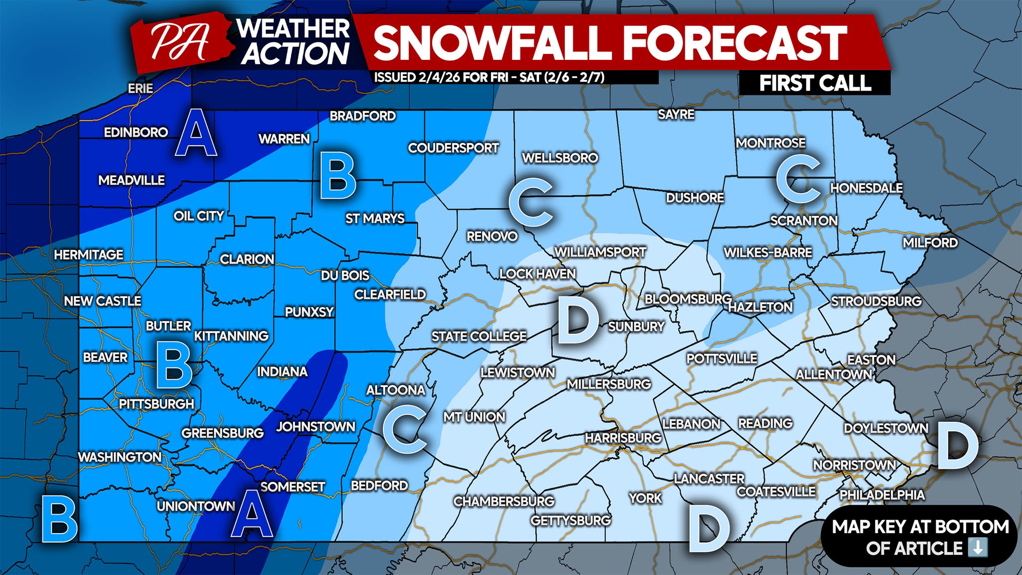 PA - **EARLY WEEKEND CLIPPER TO BRING GROUND BLIZZARD RISK** FORECAST ...