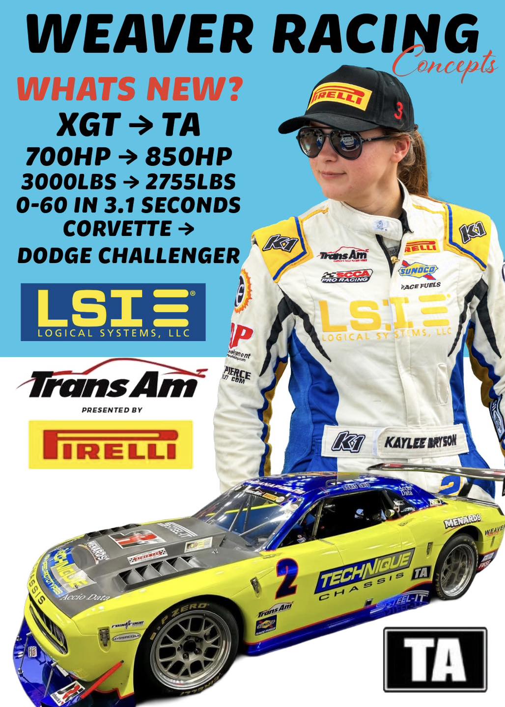 Kaylee - On track tomorrow at 8am 👊 The Trans Am Series presented by ...