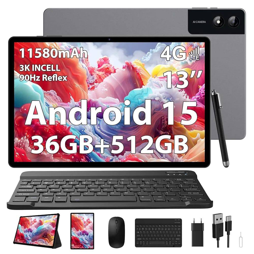 Tablette Android 15 MAXLEGEN N11 11" – 36Go RAM, 512Go ROM, 4G LTE, Clavier/souris/stylet Inclus