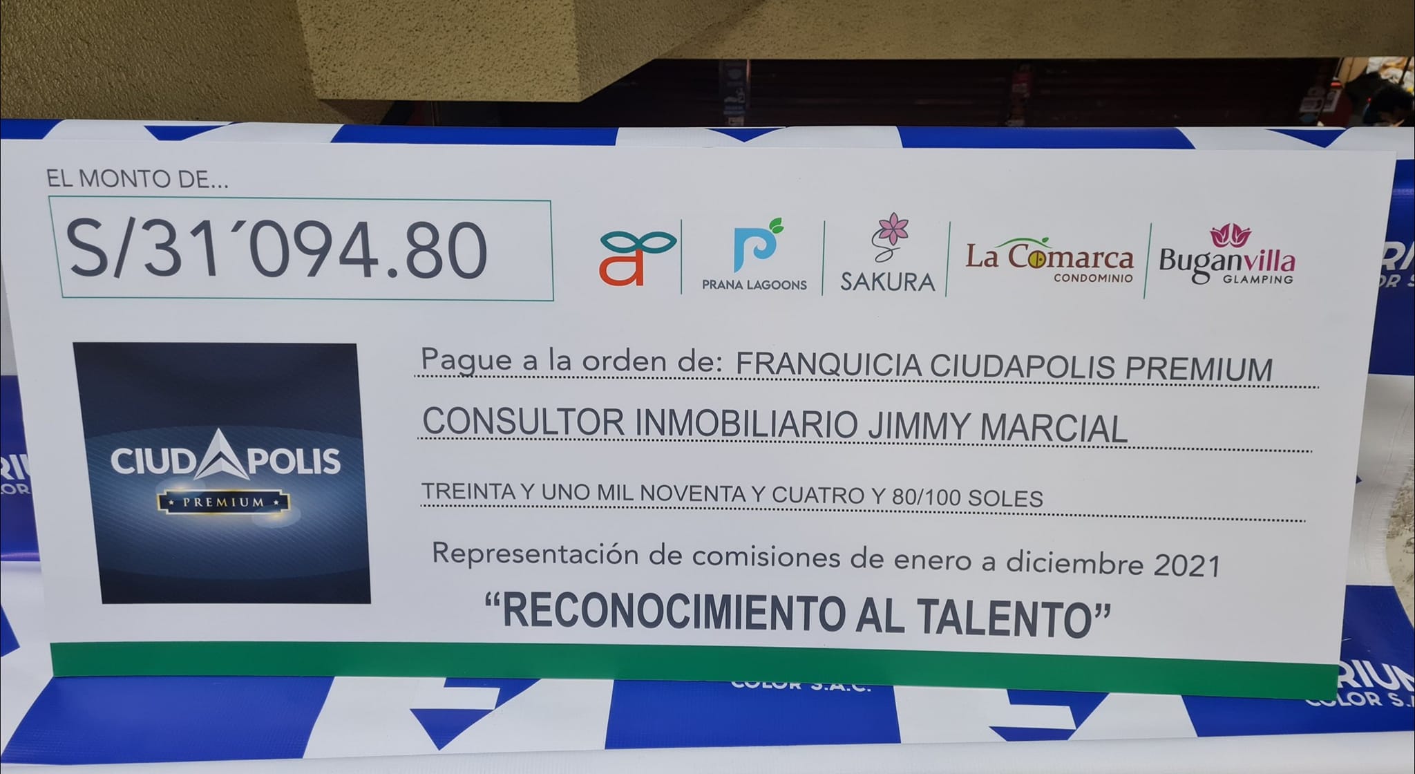 CHEQUE PREMIO GIGANTE. ️ El cheque... - Emporium Color SAC