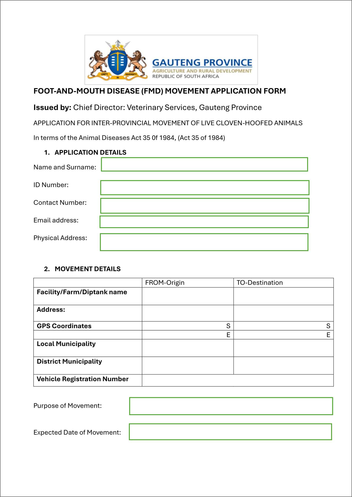 FMD... - Gauteng Department of Agriculture, Rural Development | Facebook