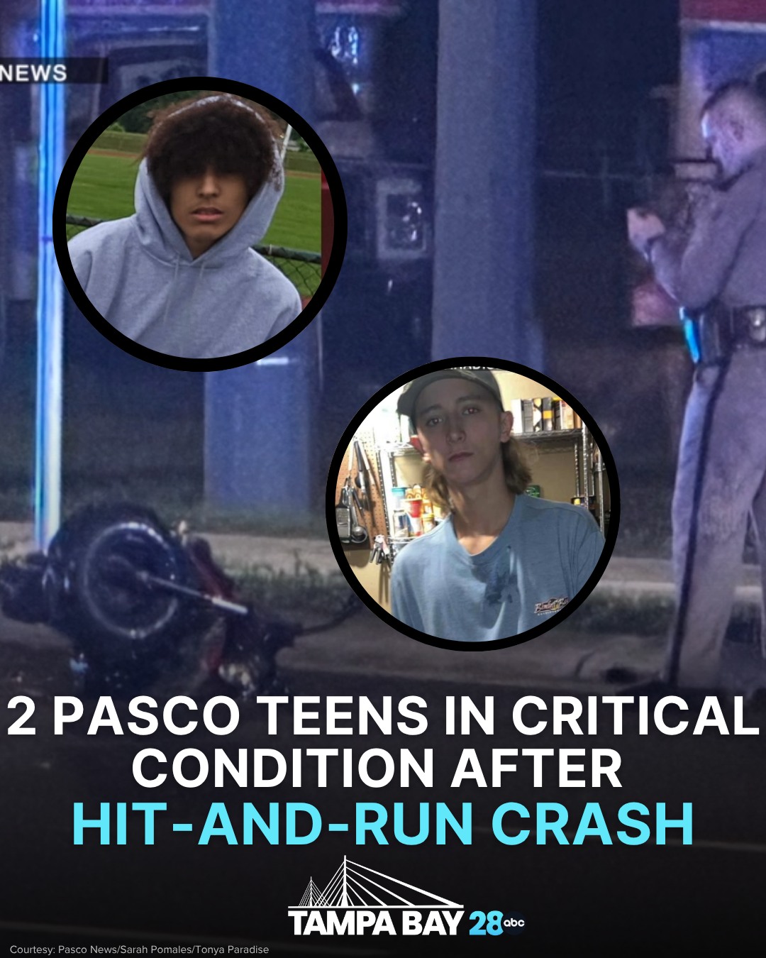 Tampa - Kaiden Paradise-Smith, 16, and Darius Maddox, 15, were riding ...