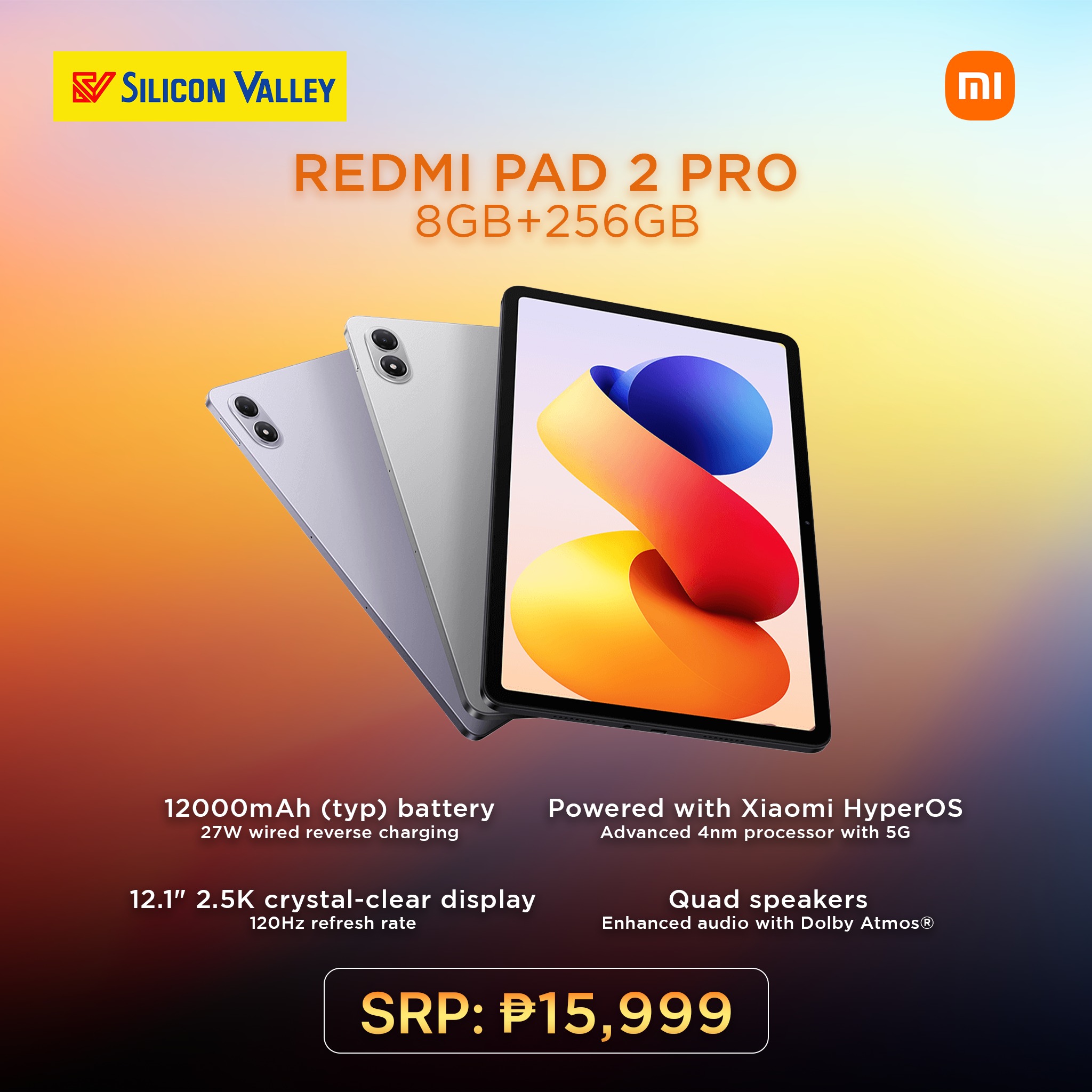 DOUBLE THE POWER. DOUBLE THE CHOICE. ? Redmi Pad 2 Pro (8GB+256GB 