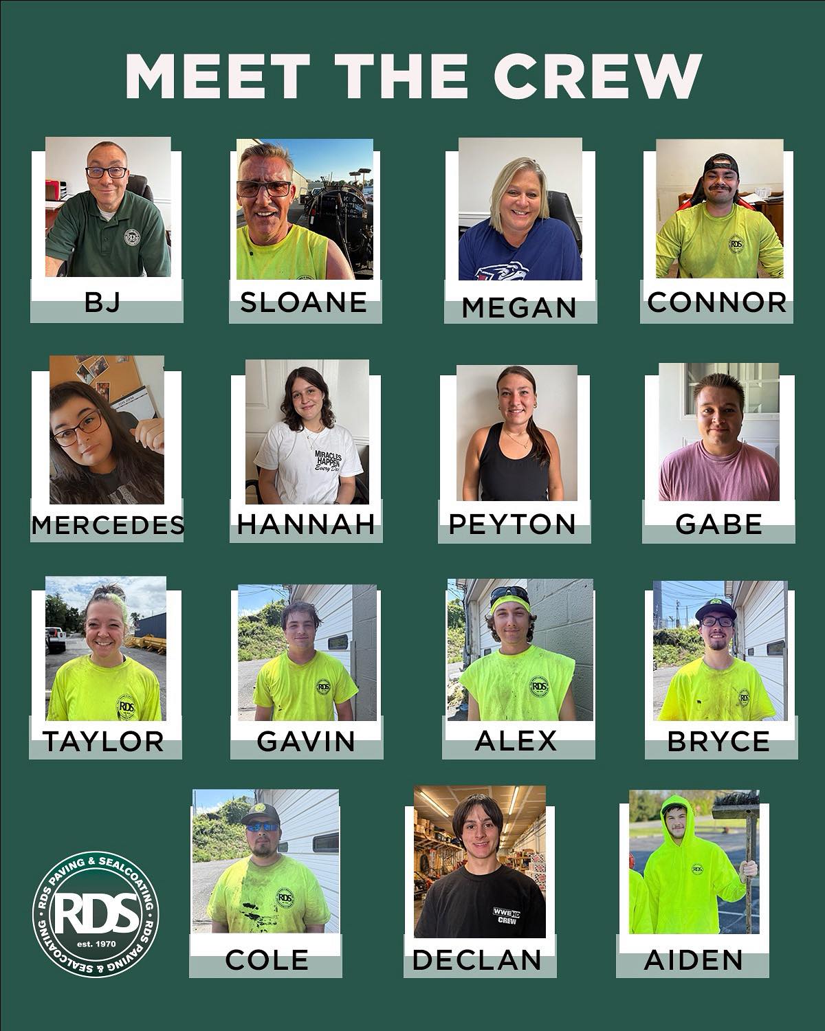 Meet the 2025 RDS crew! We... - RDS Paving & Sealcoating | Facebook