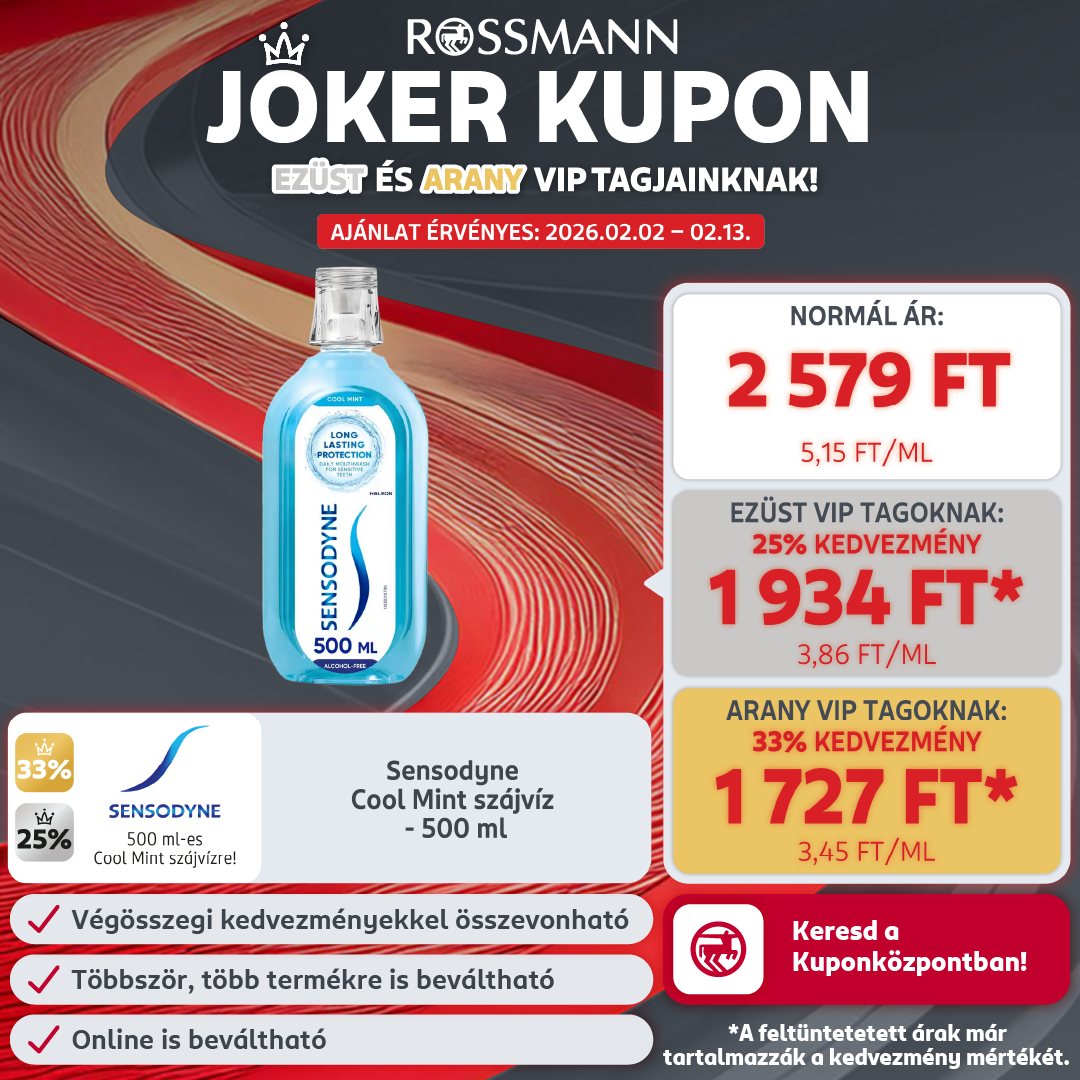 Rossmann - EZÜST ÉS ARANY VIP JOKER KUPON KEDVEZMÉNY! Most szuper áron ...