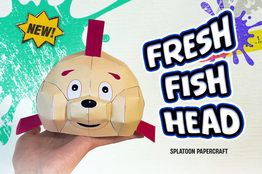Paper Iconic - Free Splatoon 3 Fresh Fish Head Papercraft... | Facebook