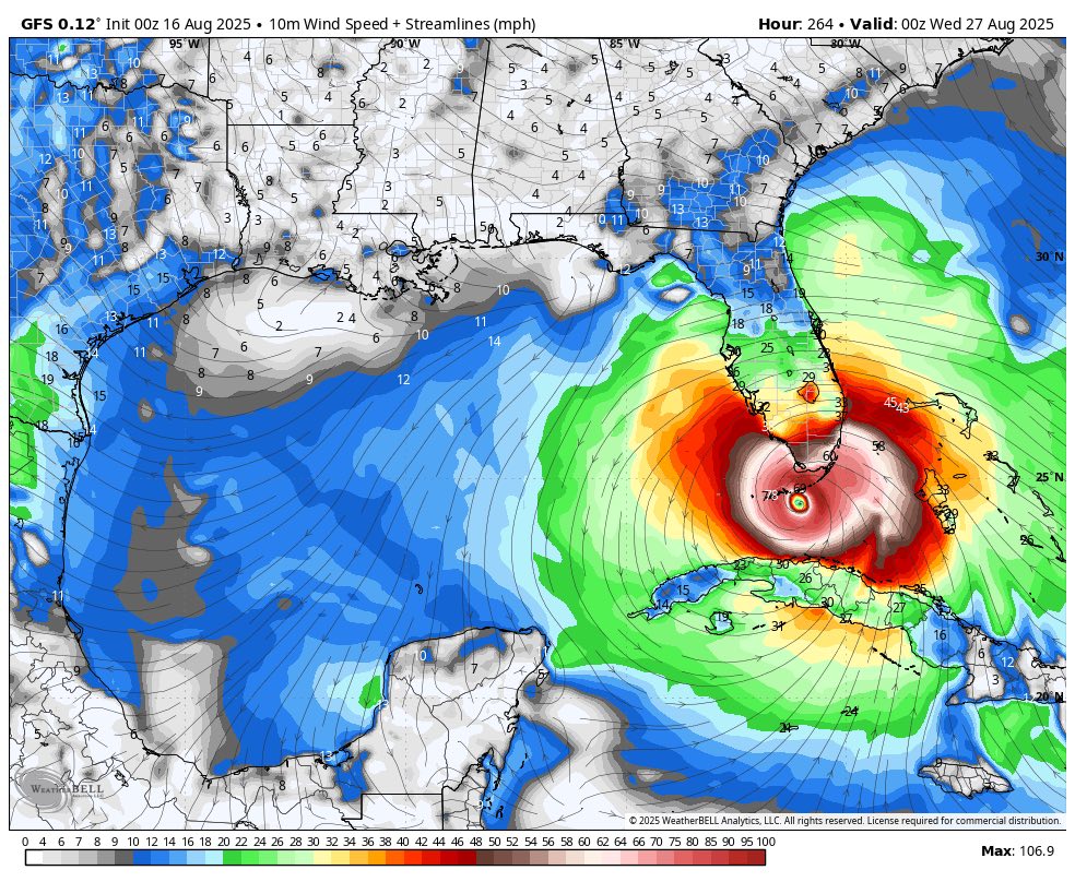 Tropical - 8/16/25 @ 1:20pmEST NHC has MAJOR HURRICANE ERIN with 160mph ...