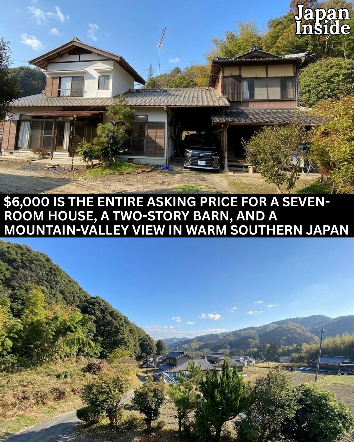 $22,000 That's the full asking price for a 6-room wooden farmhouse