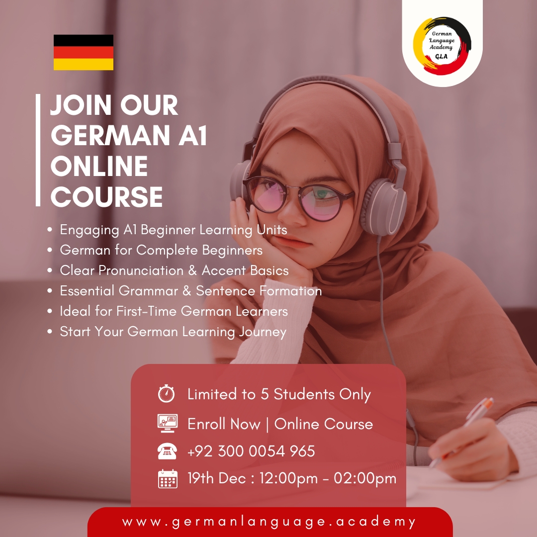 🇩🇪 German A1 Online Course —... - German Language Academy-GLA | Facebook