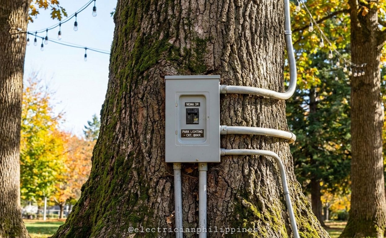 Electrician - Electrical Panels Should NOT Be Installed on Tree Trunks ...
