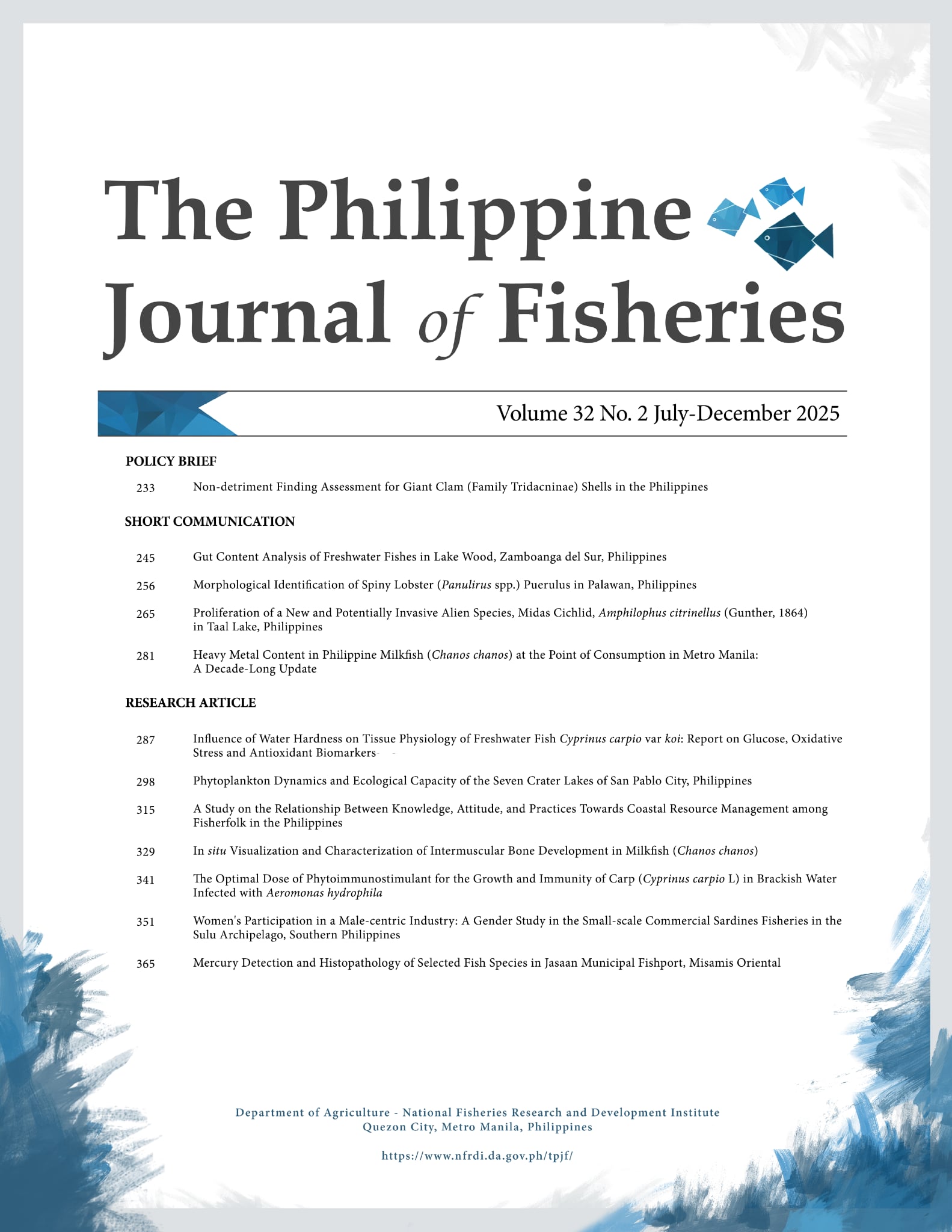 The Philippine... - The Philippine Journal of Fisheries