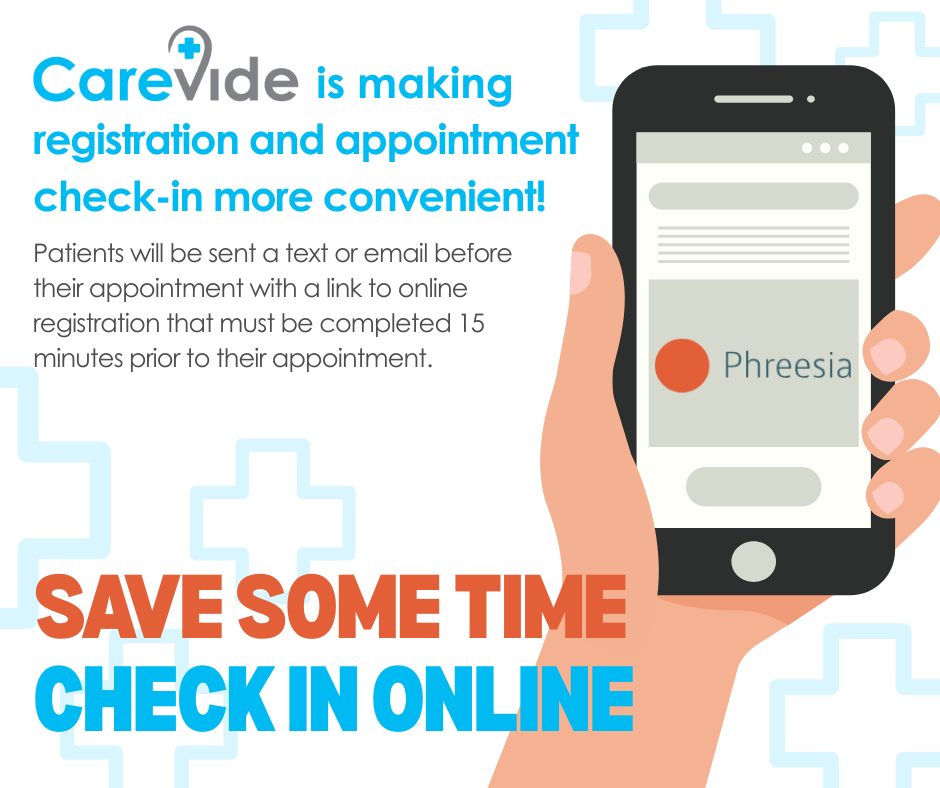 Carevide - 🚨 Appointment check-in is now digital! 🚨 We're excited to ...