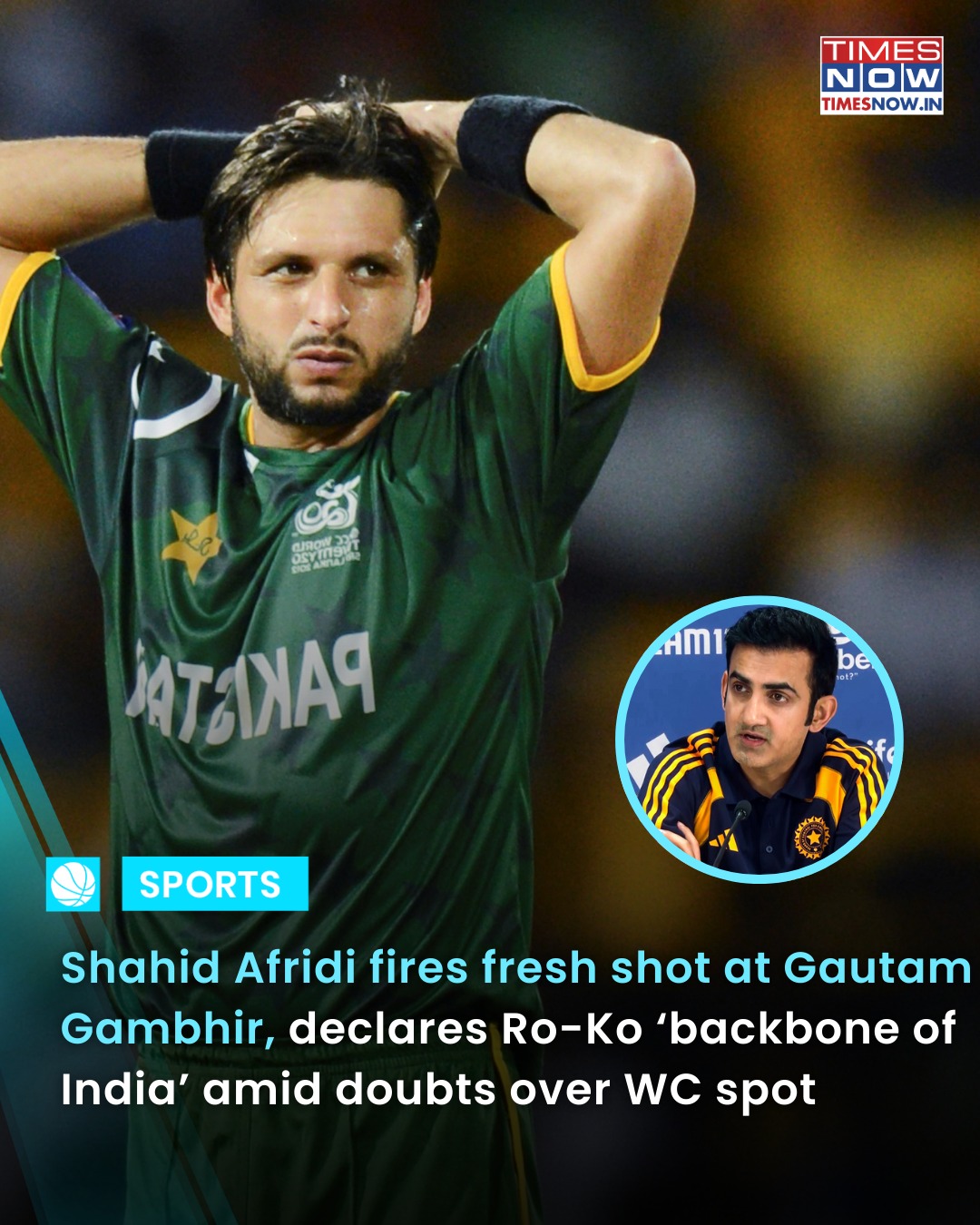 TIMES - Former Pakistan captain Shahid Afridi launched a fresh attack ...