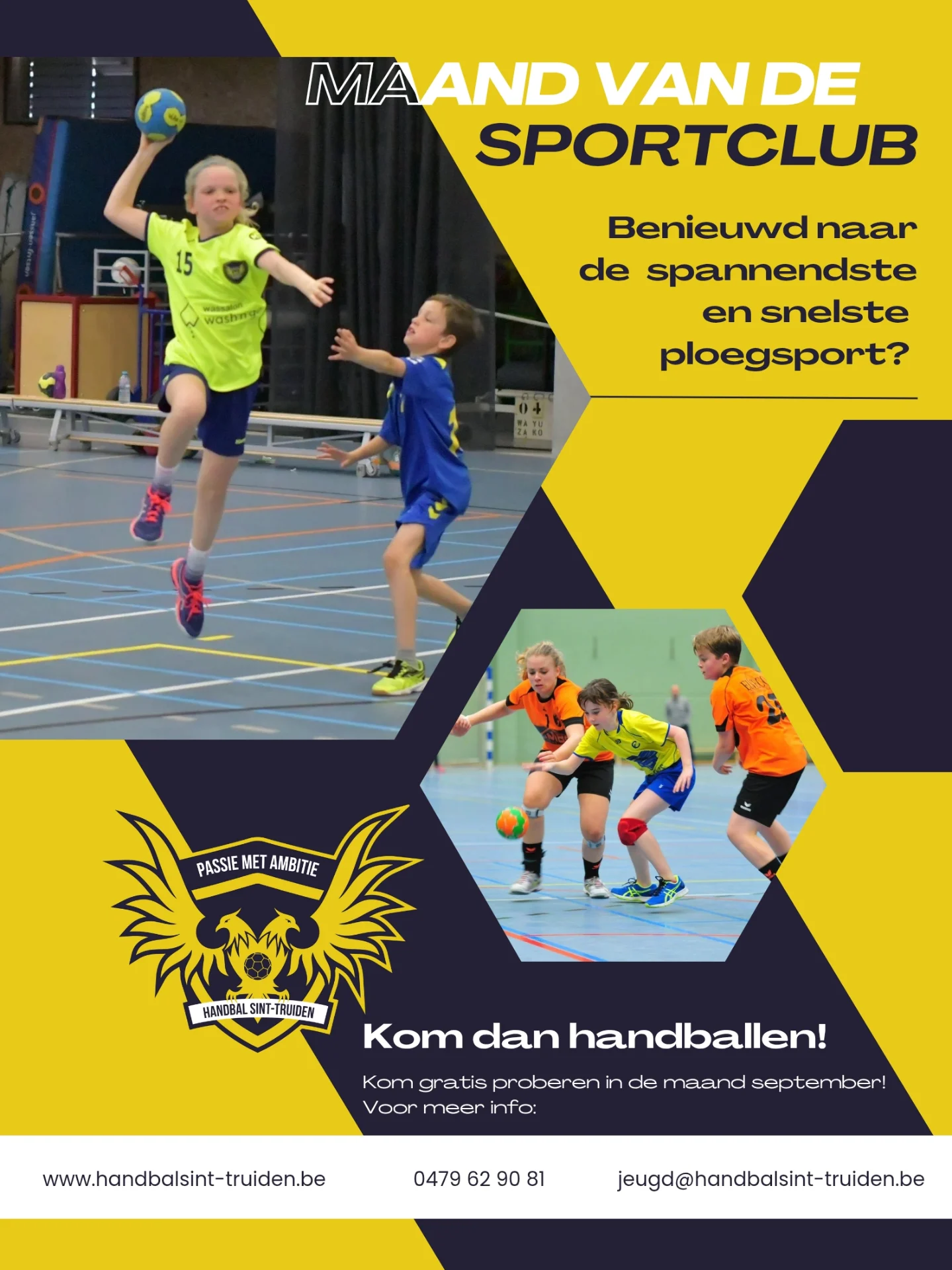 Handbal - 🟡🔵 een nieuw sportjaar is weer begonnen De perfecte kans om ...